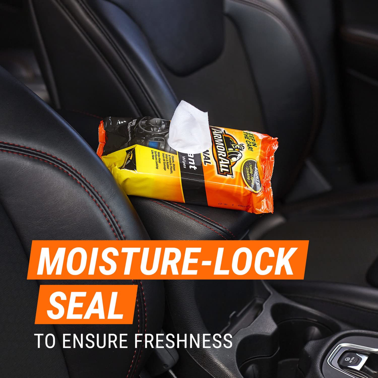 Armor All Car Protectant Wipes , Interior Car Wipes With Uv Protection Against Cracking And Fading, 60 Count Each, 6 Pack