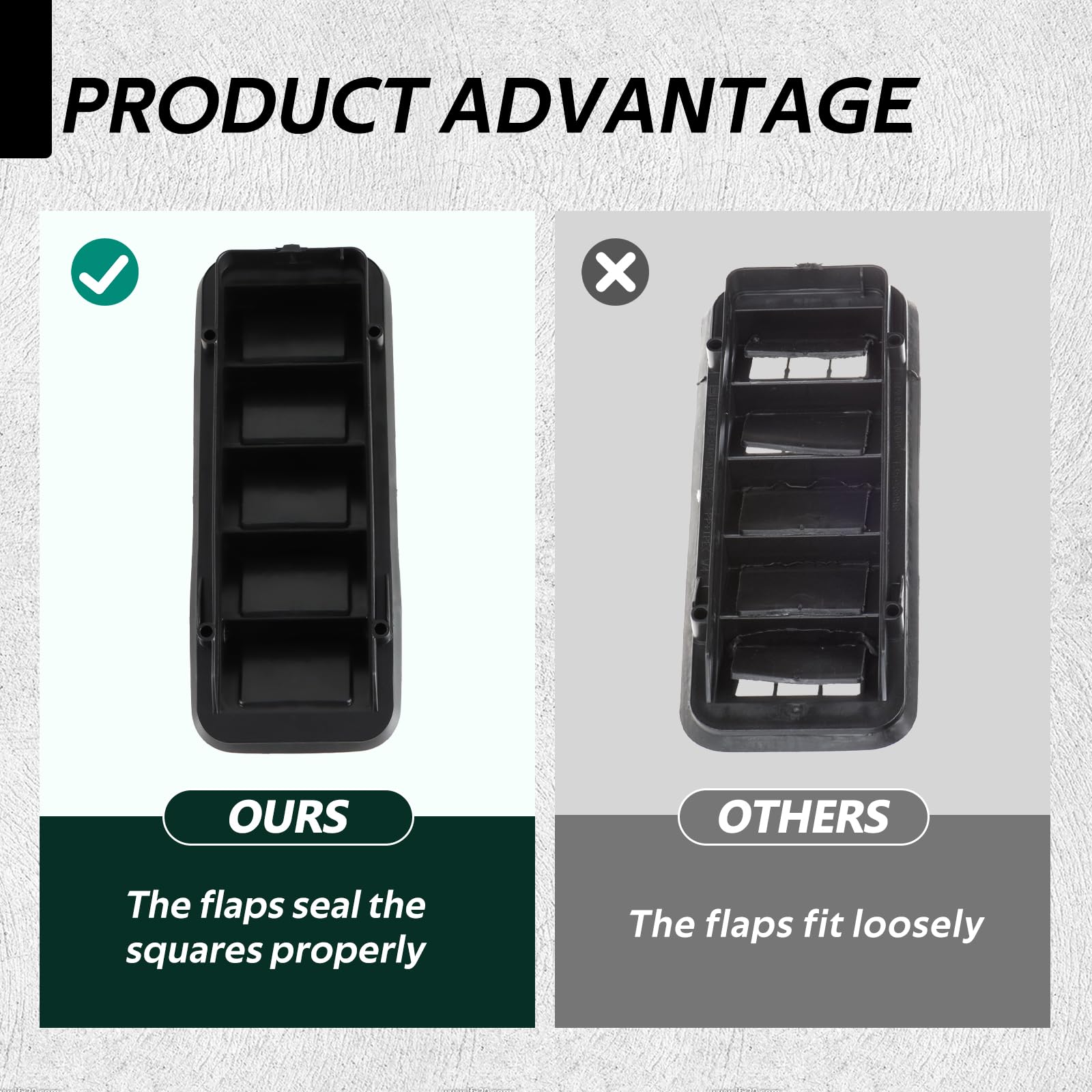 Kpalag 2Pcs Upgraded Back Panel Air Vent Relief Grille, Cabin Pressure Air Vent Relief Valve Panel Grille Compatible With Colorado Silverado 1500 2500 3500 Sierra 1500 2500 3500 Replace#: 13596856