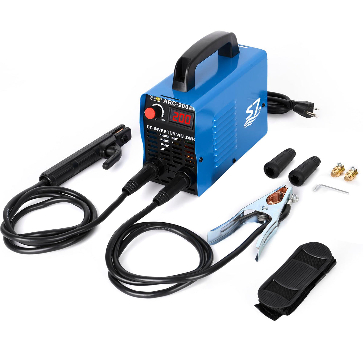 Arc Welder, 200Amp 110V Welding Machine Igbt Inverter Hot Start Portable Welder With Lcd Display, Fits 4.2 Mm Welding Rod Equipment With Accessories