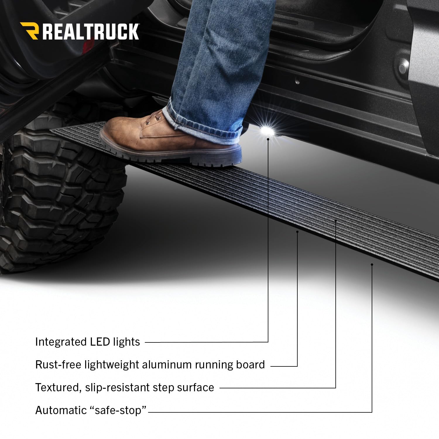 Go Rhino 20443587T E1 Electric Running Board Kit For Toyota 22-24 Tundra