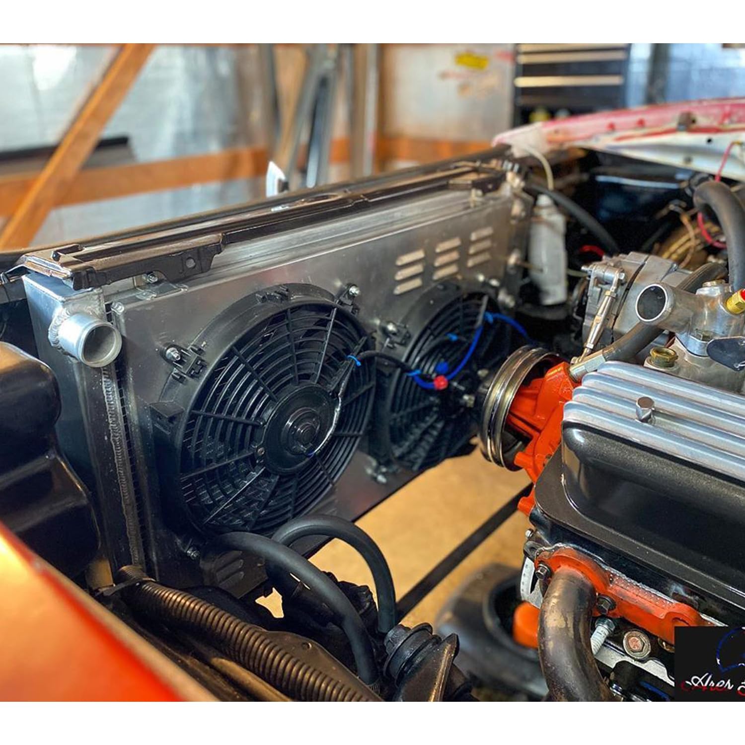 ECMRAD 3 Rows Racing Radiator for Chevy Camaro 1970-1981/ Monte Carlo 1980-1987 G-Body Oldsmobile Cutlass/Pontiac Grand Prix +Sh