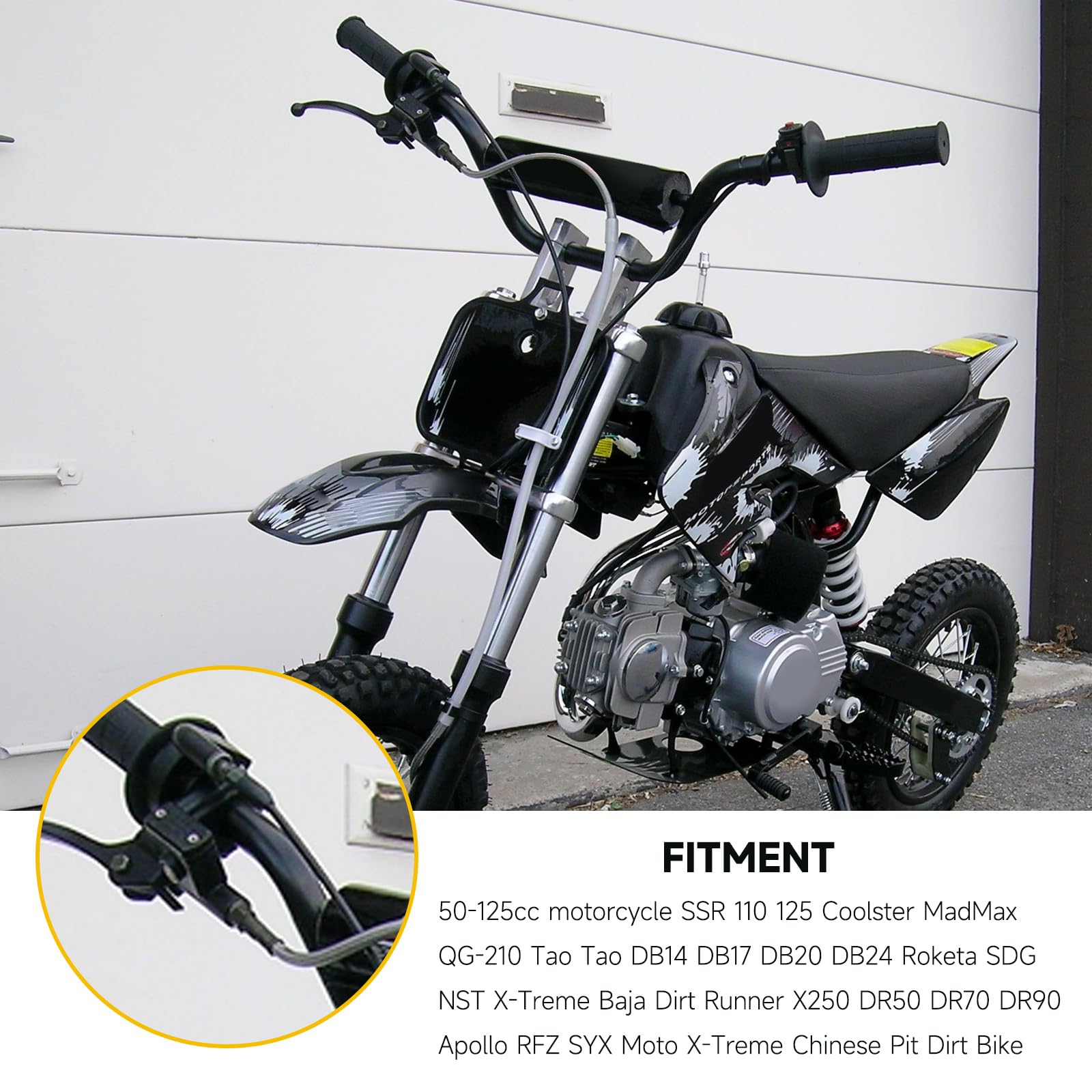 Hiaors 35.43'' Throttle Cable For 50Cc 70Cc 90Cc 110Cc 125Cc Ssr Tao Tao Db14 Db17 Db20 Db24 Coolster Madmax Qg-210 Baja Dirt Ru