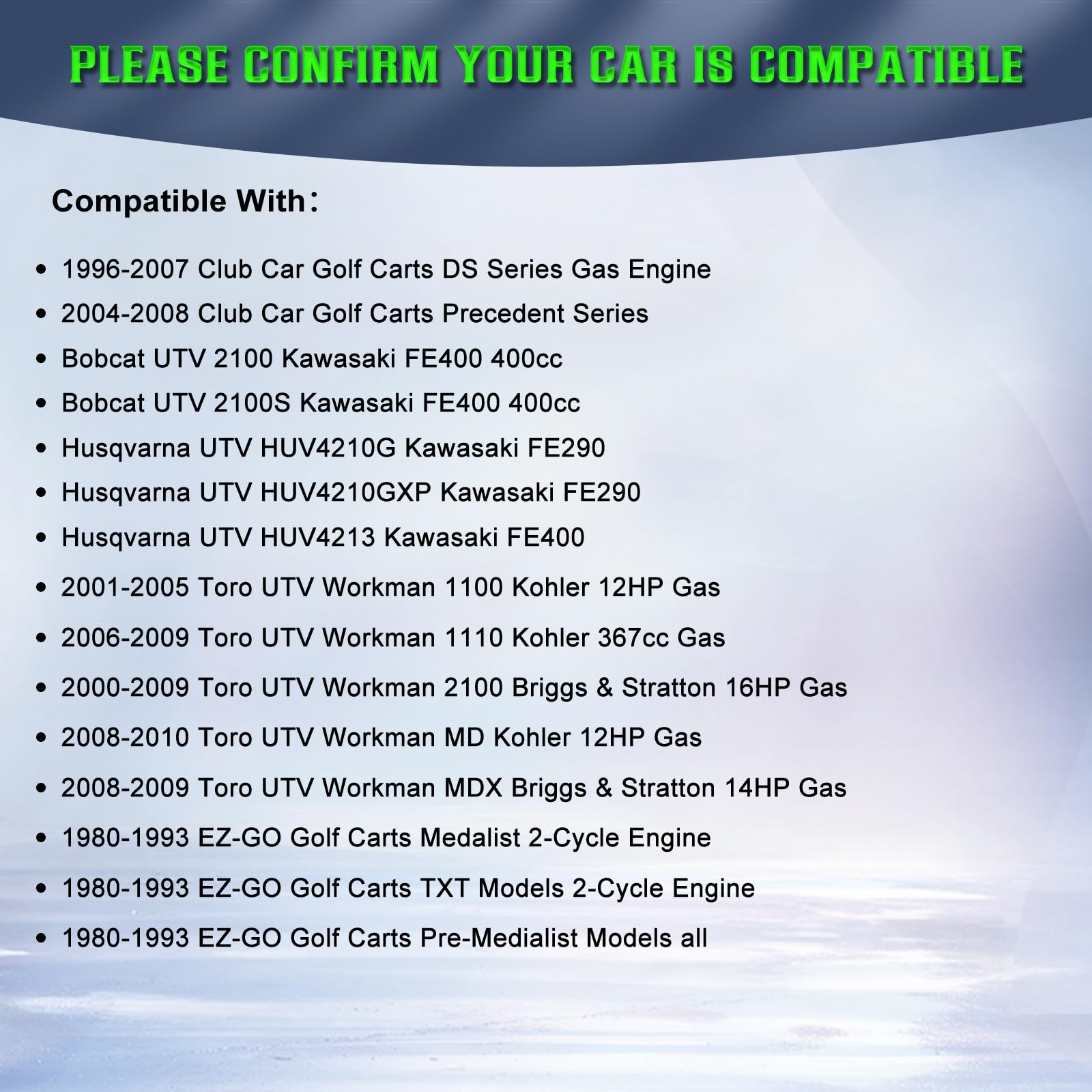 SHICHU Starter Generator fit for 1996-2008 Club Car Golf Carts;Kawasaki FE400?FE290 all years;2001-2010 Toro;80-93 EZ-GO Golf Ca