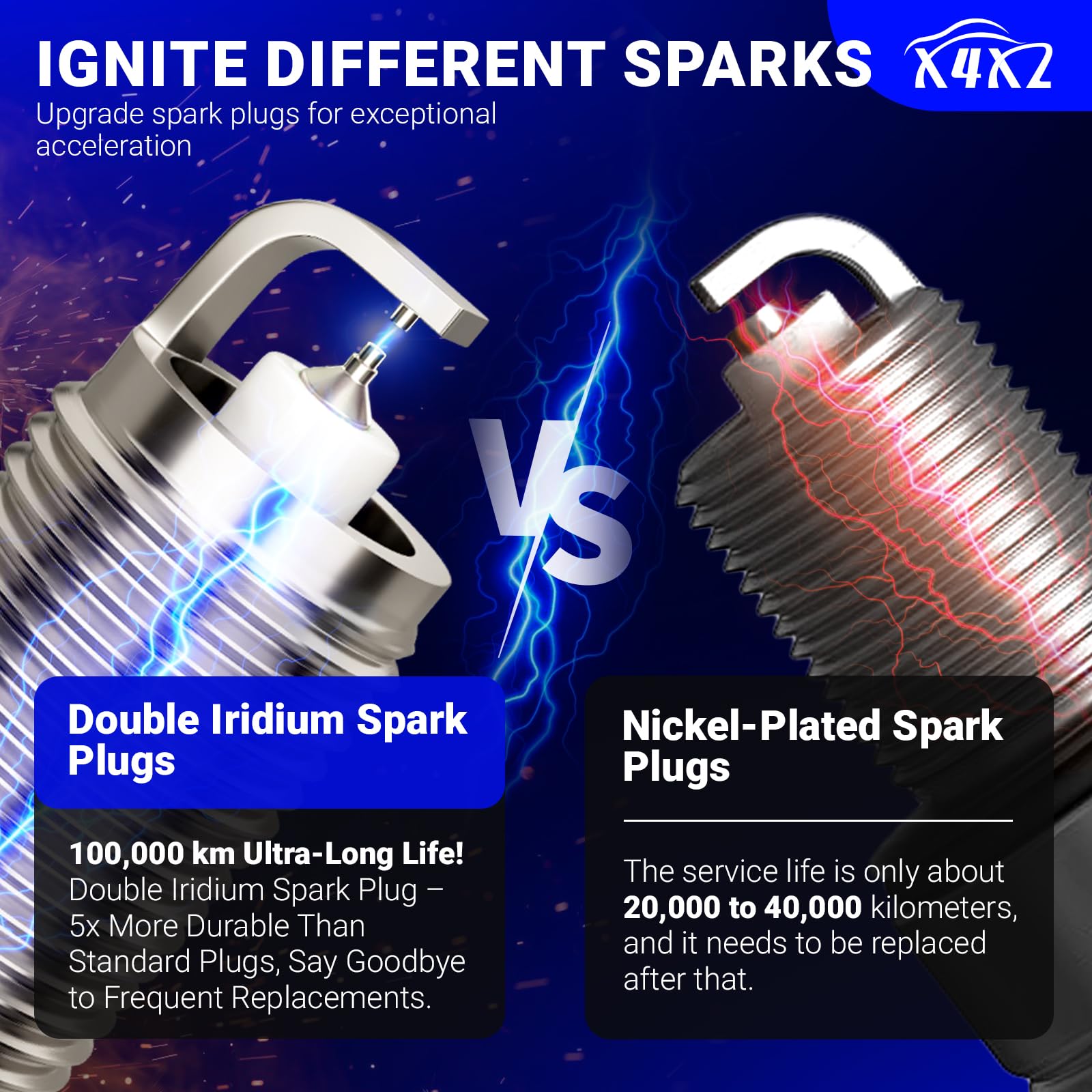 Uf349 Ignition Coil & 224018H515 Double Iridium Spark Plug For Nissan Altima Maxima Murano Frontier Quest Xterra Pathfinder Nv15