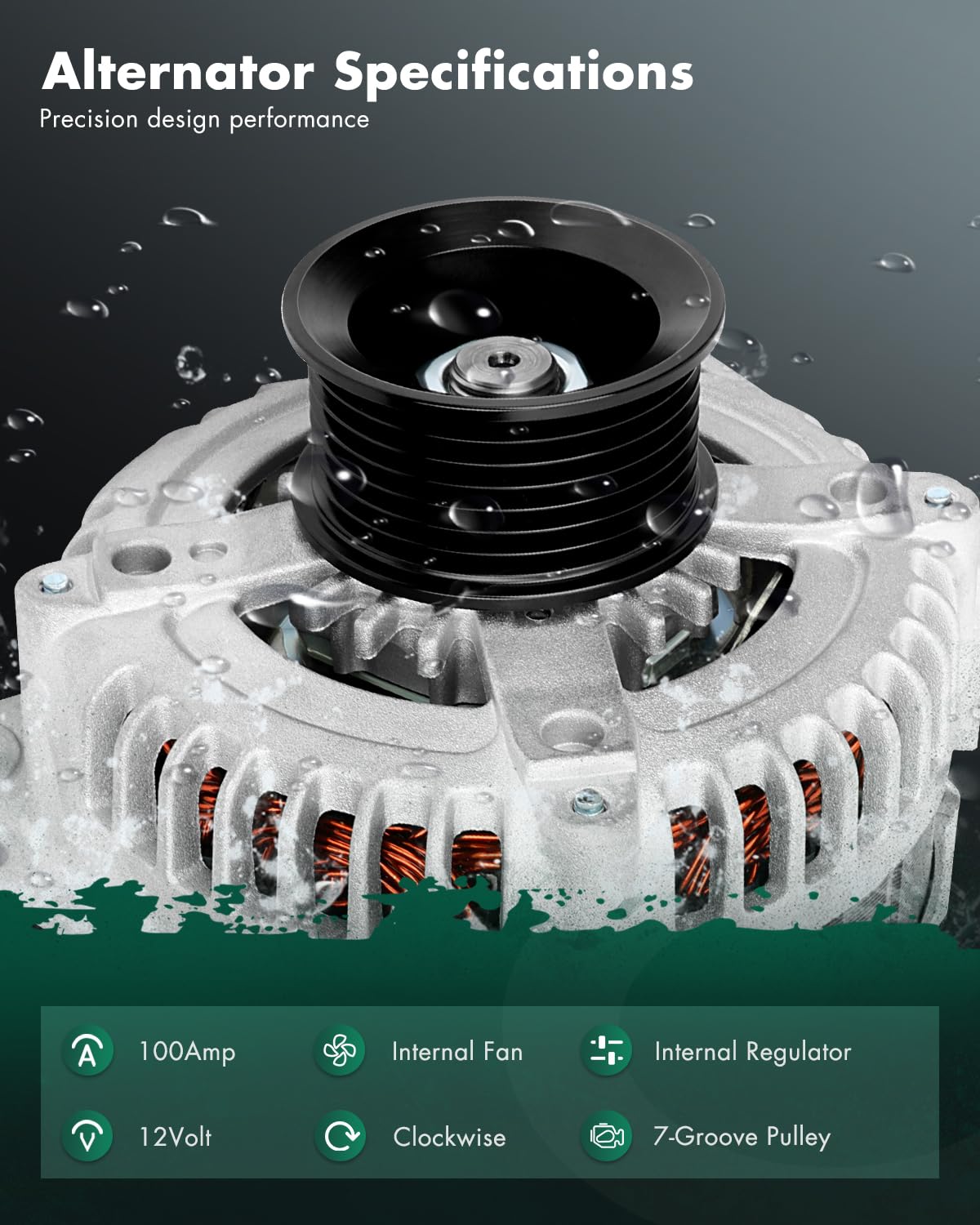 SCITOO Alternator Fits for Toyota for Camry 2002-2006,for Toyota for RAV4 2001-2005,for Toyota for Solara 2002-2003 - 12V 100Amp