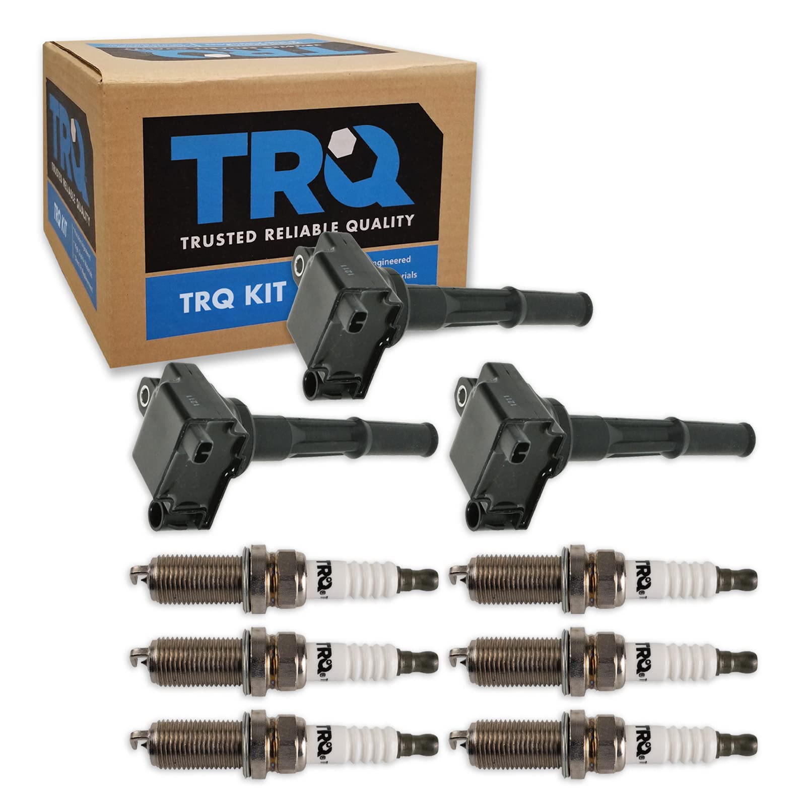 Trq Ignition Kit Ignition Coil Spark Plugs Compatible With 1995-1998 Toyota T100