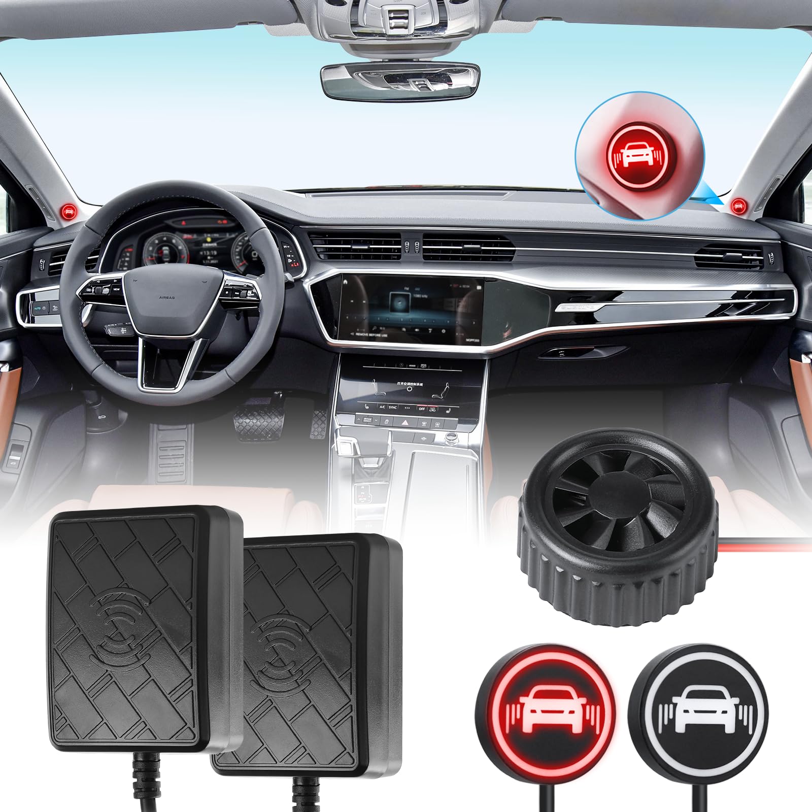 Bluedex Universal Blind Spot Monitoring Assistant Dc12V Car Lane Changing Warning 24Ghz Millimeter Wave Sensor Detection System