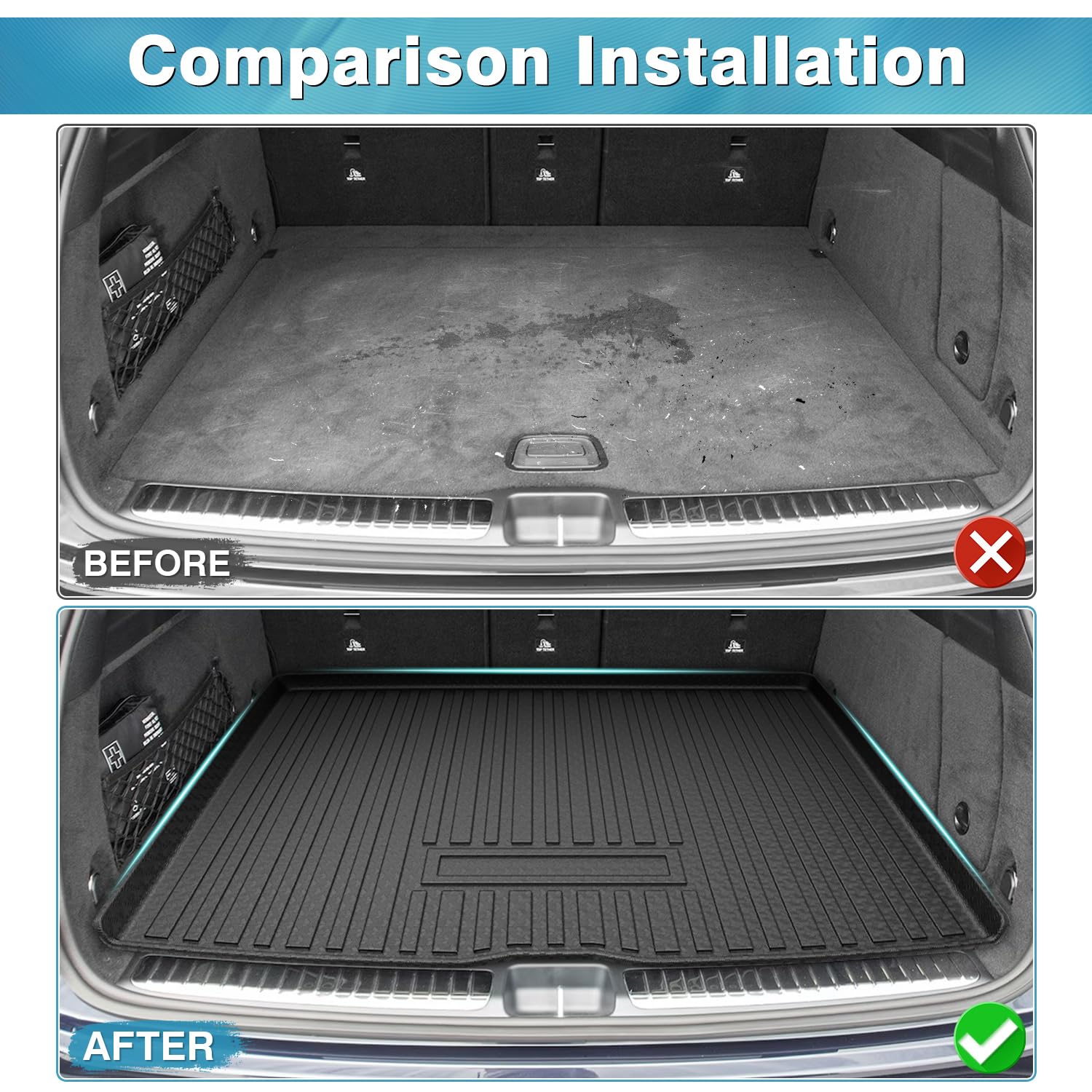 Mixsuper Custom Fit Cargo Liner For Mercedes-Benz Gle Class 2020-2025, All Weather Cargo Mat For Mercedes Benz Gle Suv 5 Passeng