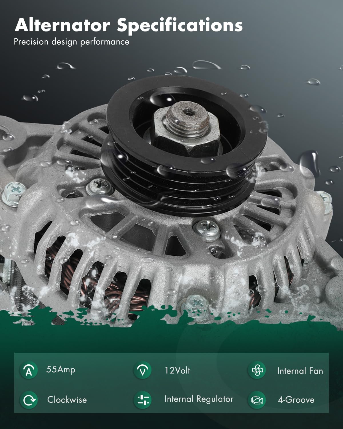 SCITOO Alternator Fit for Chevrolet Metro, Tracker & for GMC Tracker & for Suzuki for Sidekick, Swift, X-90 & for Pontiac Firefl