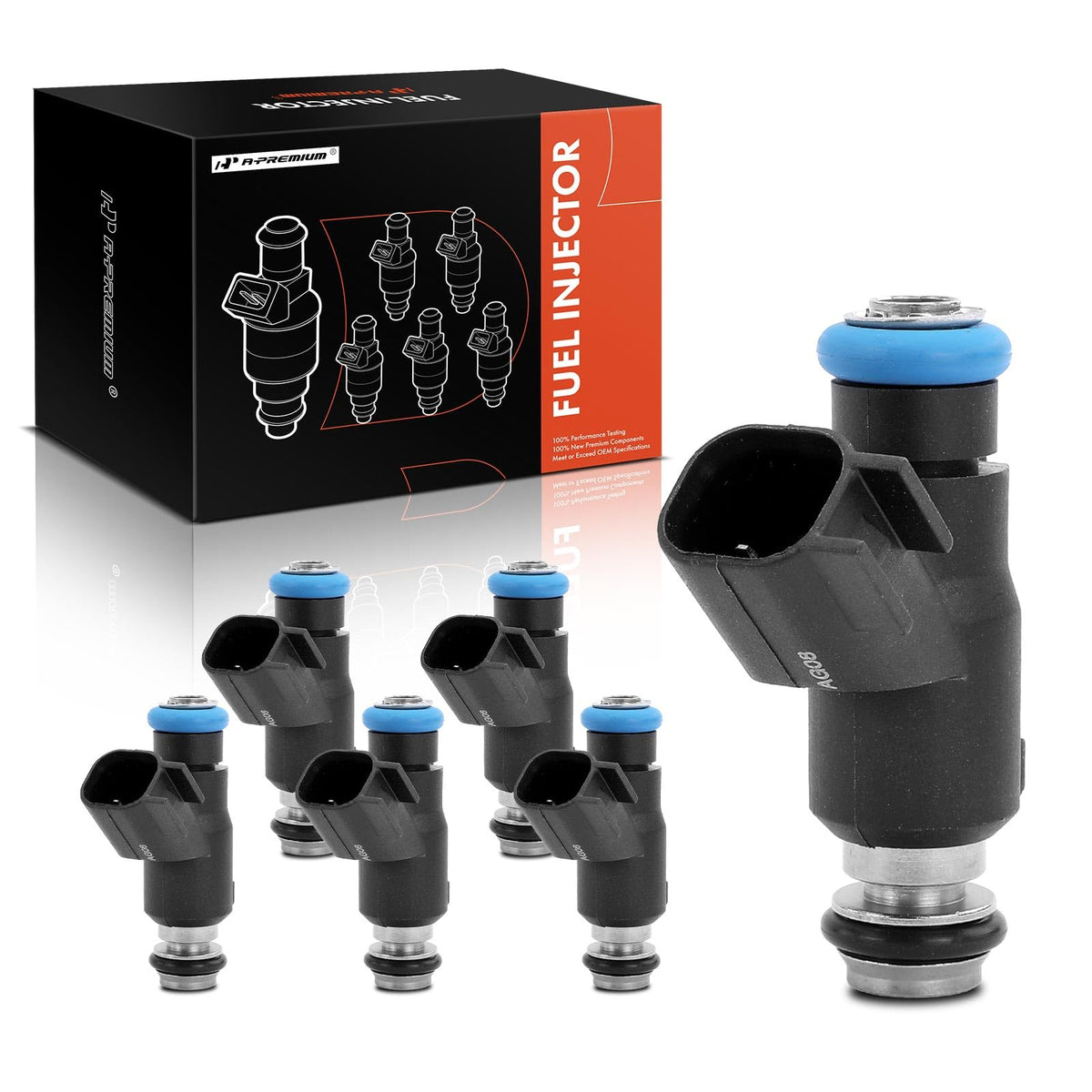 A-Premium Fuel Injectors Compatible with Hyundai Sonata 2006-2010, Santa Fe 2007-2009, Genesis 2009, Azera 2006-2011, Veracruz 2