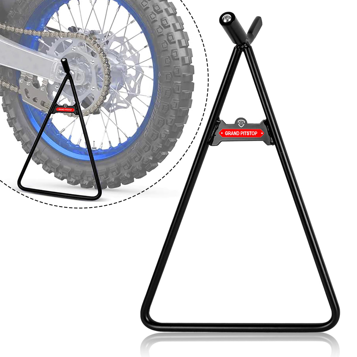 Grand Pitstop Motorcycle & Powersports Maintainence Stand Dirt Bike Triangle Stand Motorcycle Stand Kickstand For 80-500Cc Dirtb