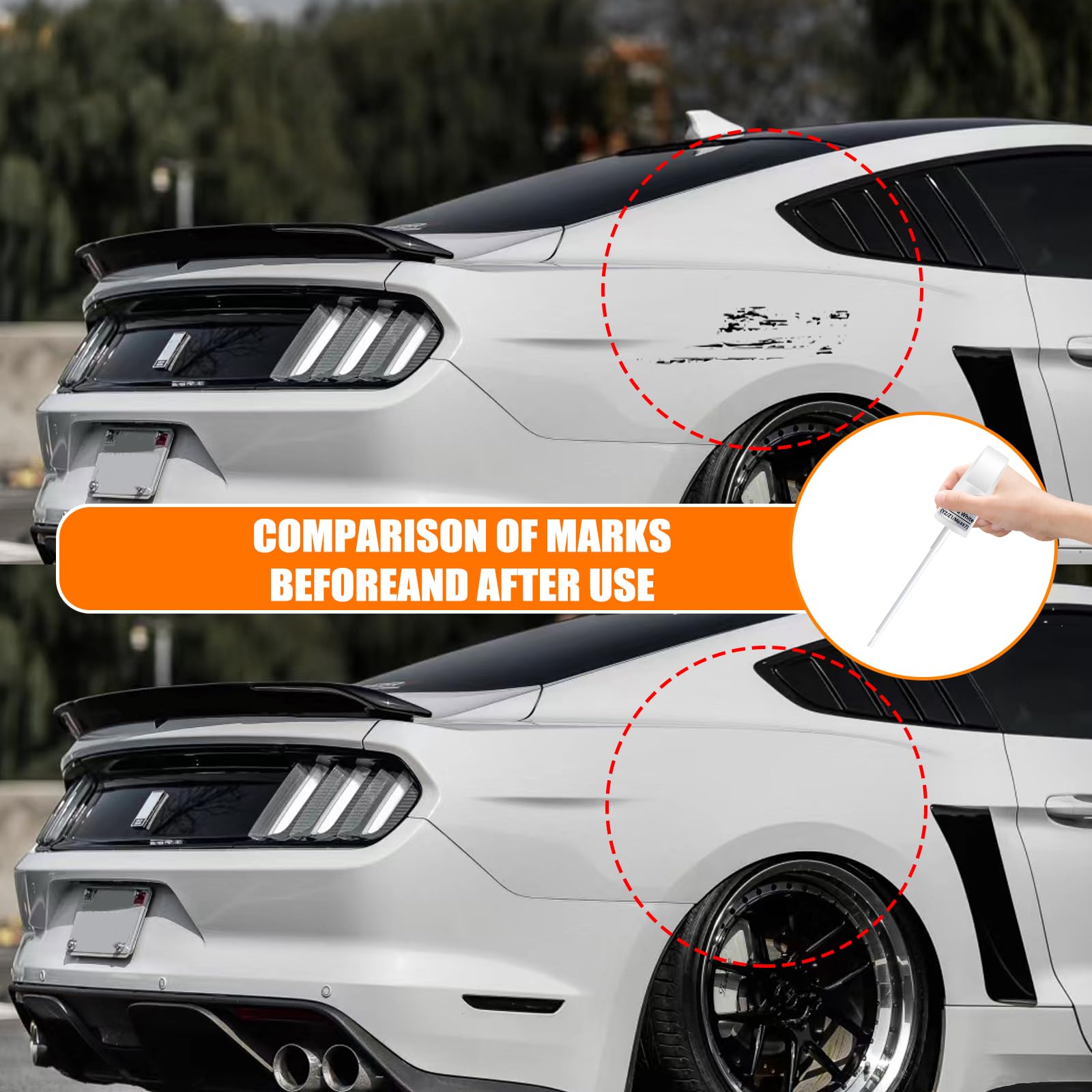 E7 Velocity Blue Metallic Touch Up Paint For Ford, Car Paint Pen Scratch Repair Two-In-One Touch Up Paint, Premium Car Scratch R