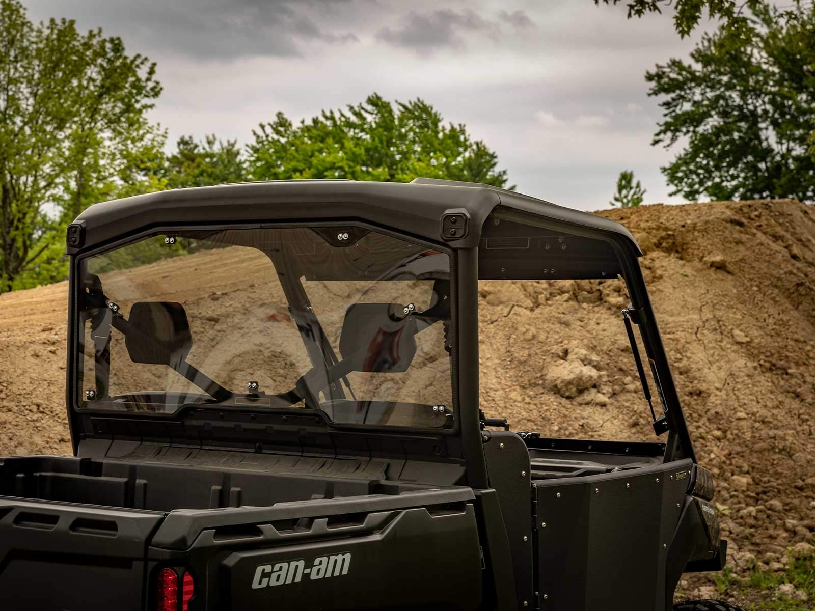 Superatv 1/4'' Polycarbonate Light Tint Full Rear Windshield For Can-Am Defender Hd / Pro Hd / Limited Hd / Max Hd (See Fitment)