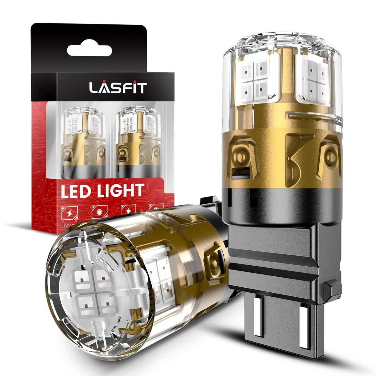 Lasfit 3157 3156 Led Brake Lights, New Automotive Red Taillight Bulbs, 3056 3057 4057 4157 3457 Upgraded Bright Stop Lamps Repla