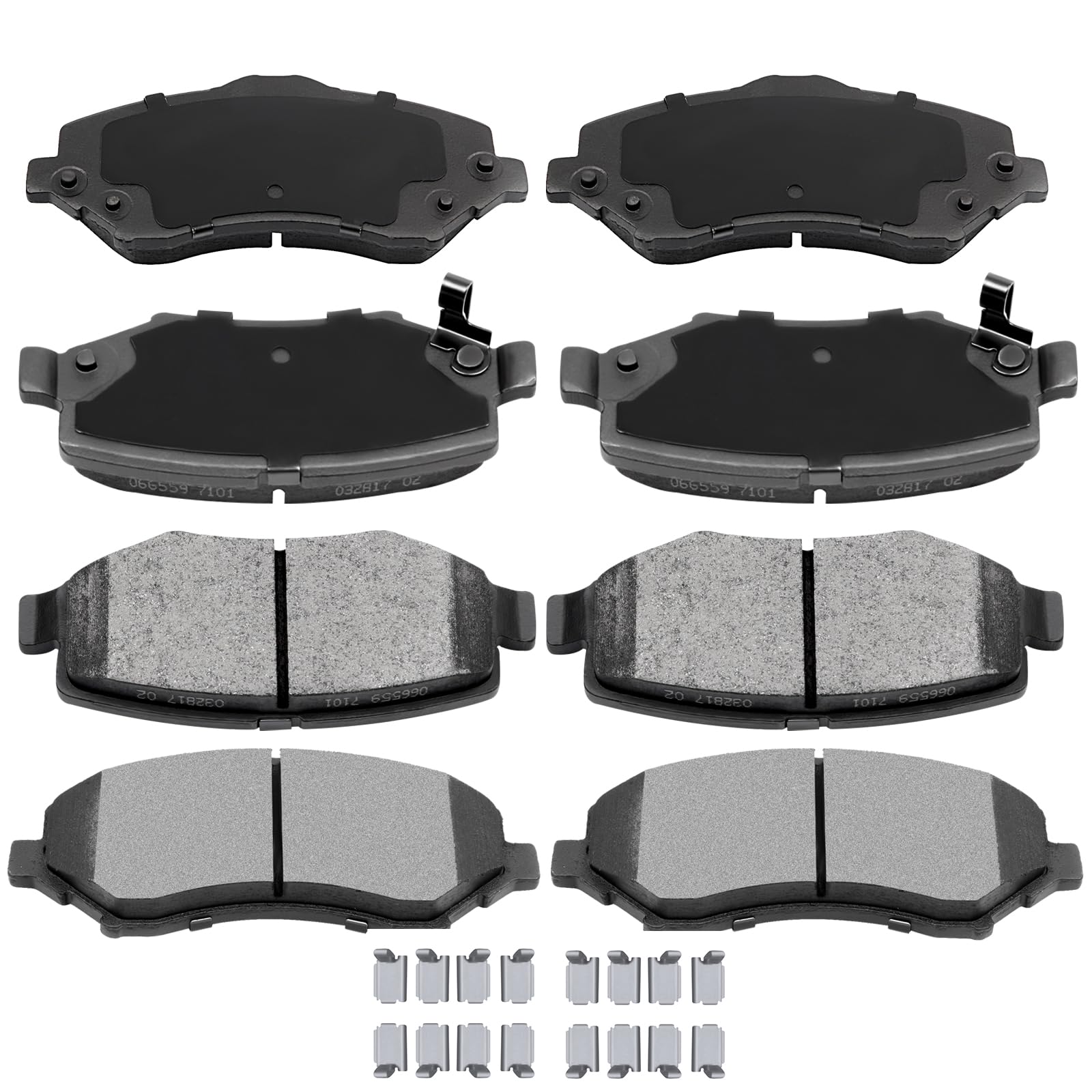 Automuto D1273 & D1274 8Pcs Front Rear Ceramic Pads Brake Fit For 2007-2011 For Dodge Nitro, 2008-2012 For Jeep Liberty, 2007-20