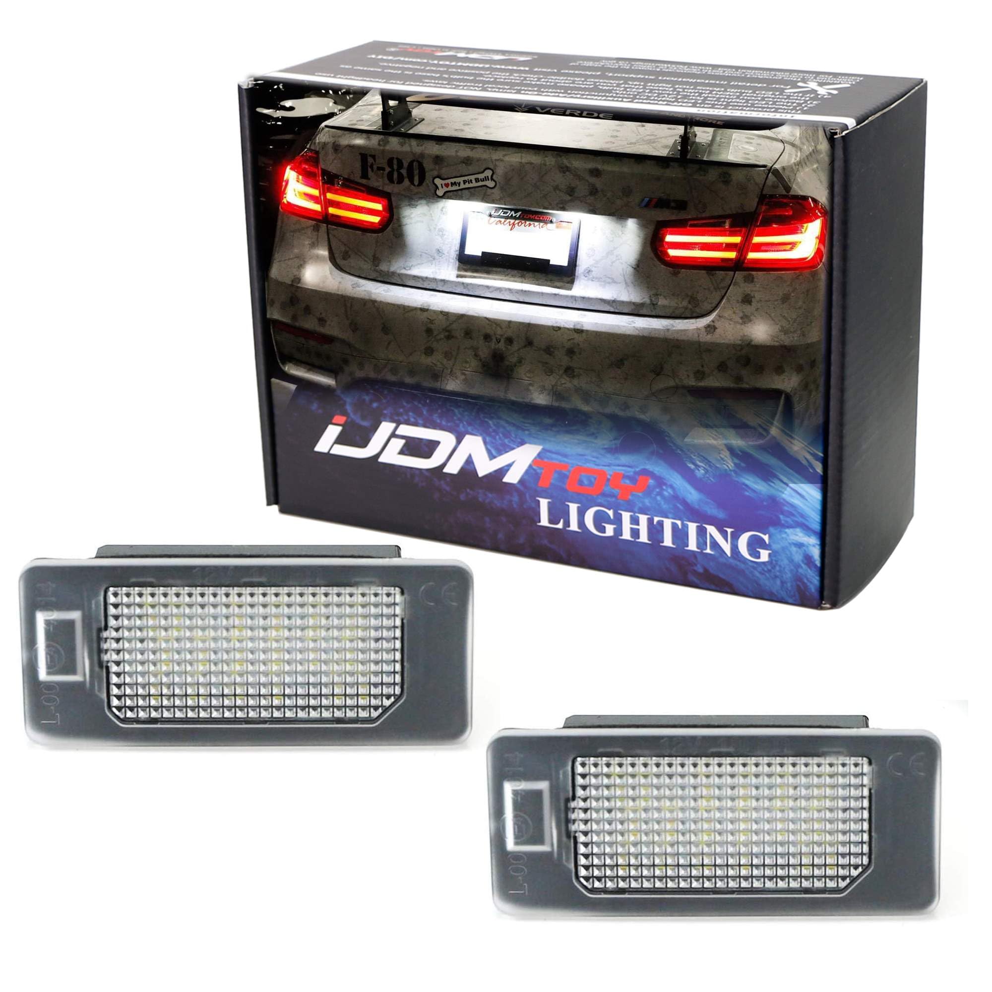 Ijdmtoy Oem-Fit 3W Full Led License Plate Light Kit Compatible With Bmw 1 2 3 4 5 Series X3 X4 X5 X6, Powered By 24-Smd Xenon Wh