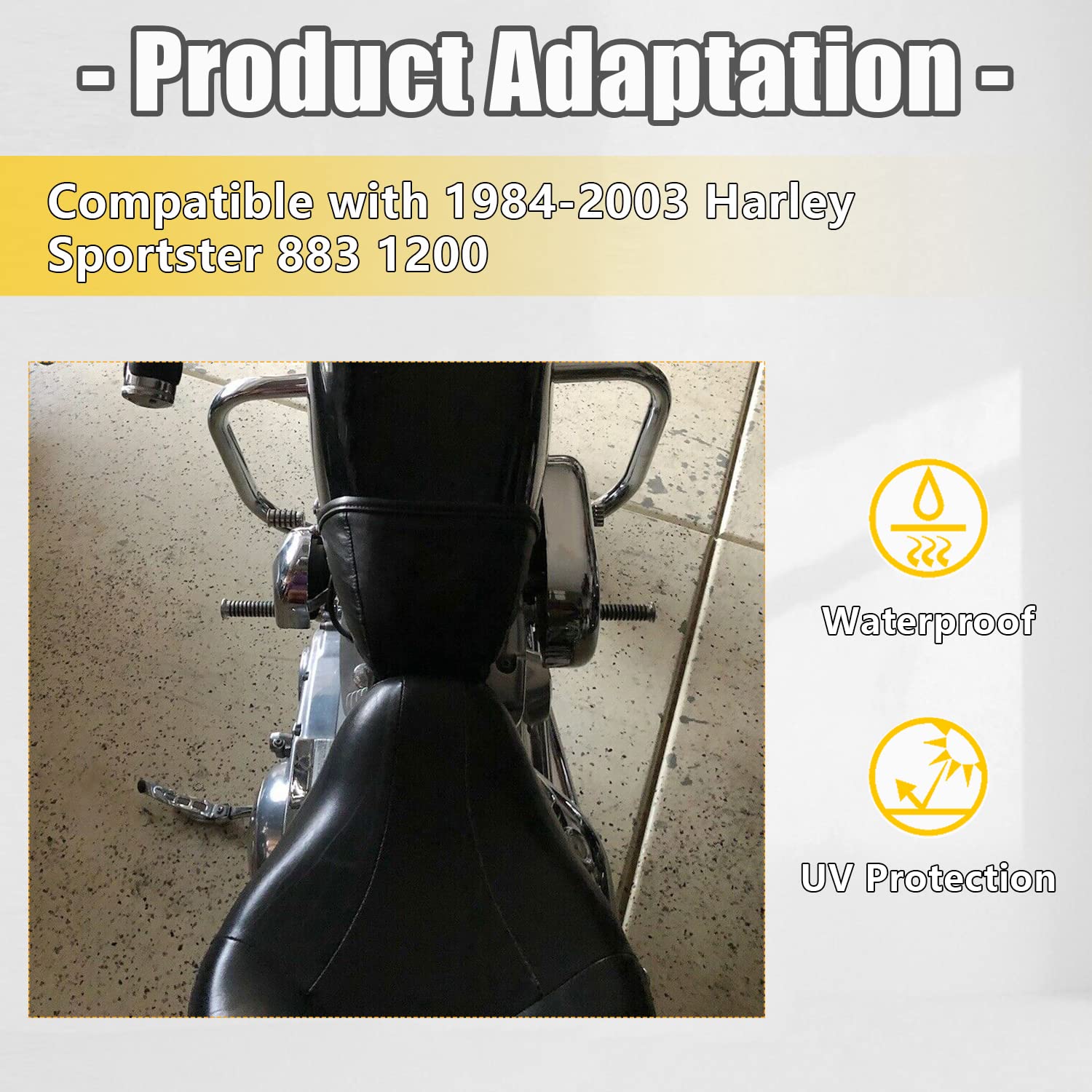 Ecotric Engine Crash Bar Compatible With 1986-2003 Harley Sportster 883 Xlh883; 1996-2003 1200 Custom Xl1200C Sport Xl1200S; 198