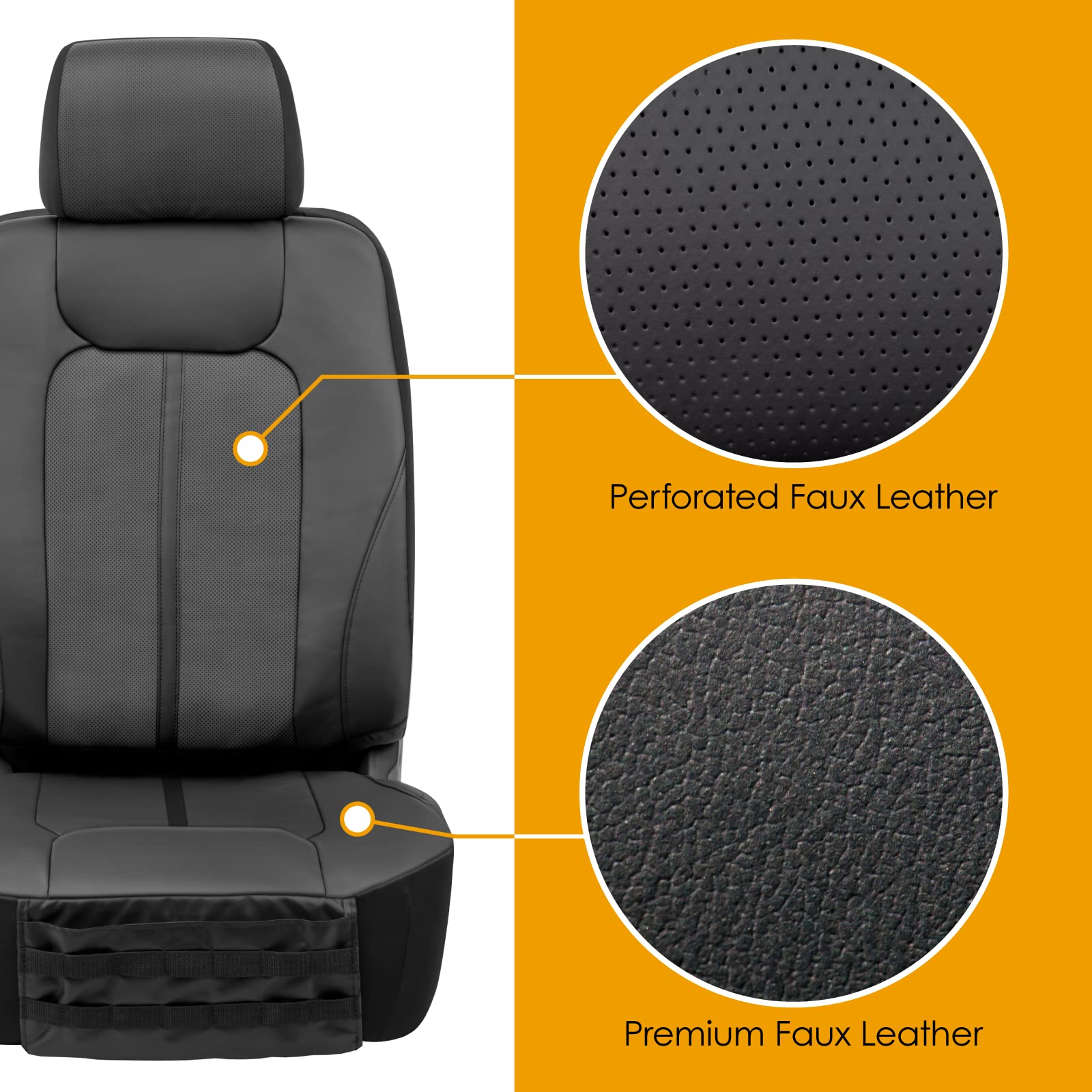 Lpi Truck Carson Heavy Duty Truck Seat Covers For Front Seats; Fits Full-Size Suv Or Truck; Includes Front, Built-In Molle Style