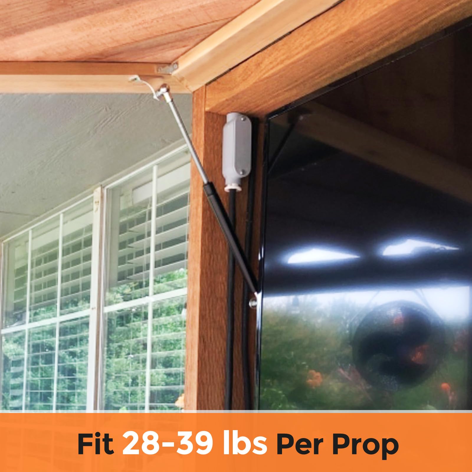20 Inch 35 Lbs Gas Strut Shocks, 155 N Per Prop With L-Type Mounts For Cabinet Toy Box Toolbox Bench Trash Bin Dog Door Other Me