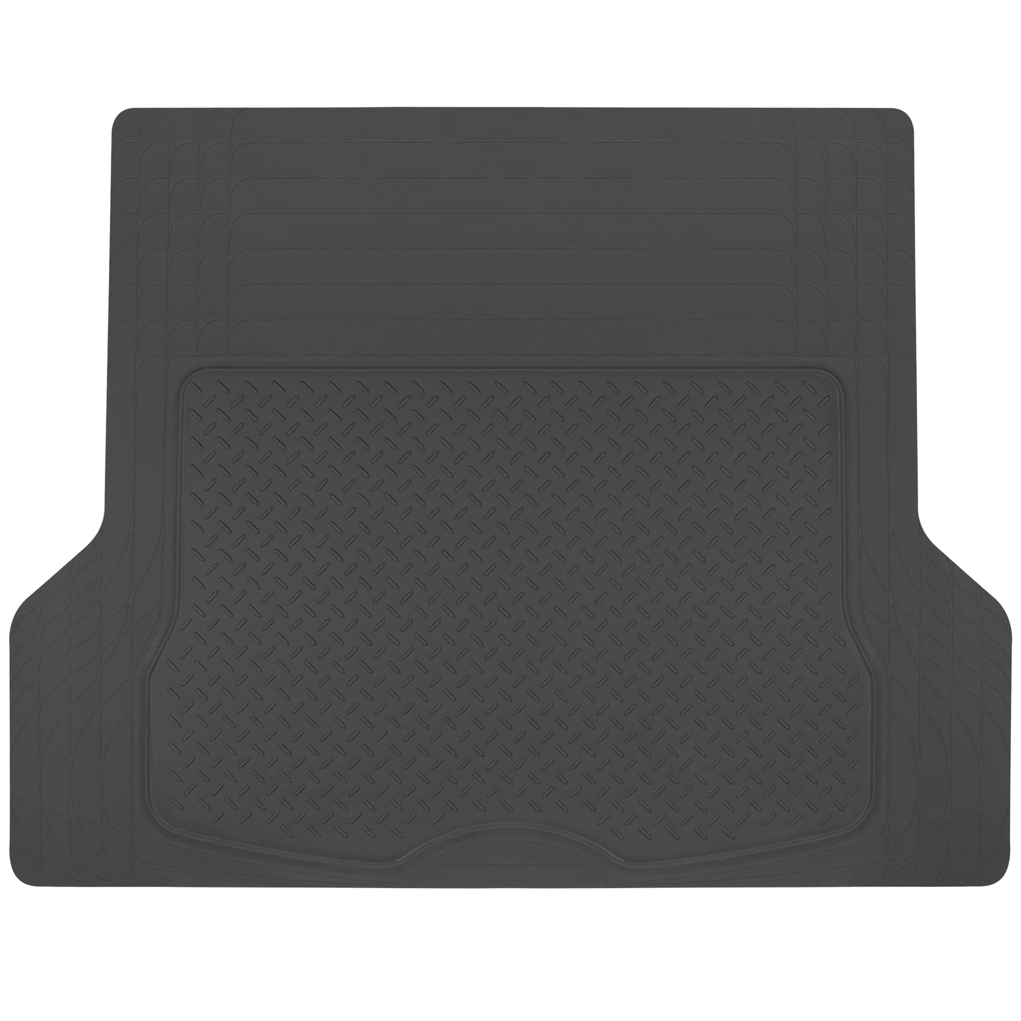 BDK All-Weather Trim-to-Fit Cargo Mat Liner - Heavy Duty Rubber Trunk Protector for SUVs, Cars, Vans & Trucks - Waterproof, Dura