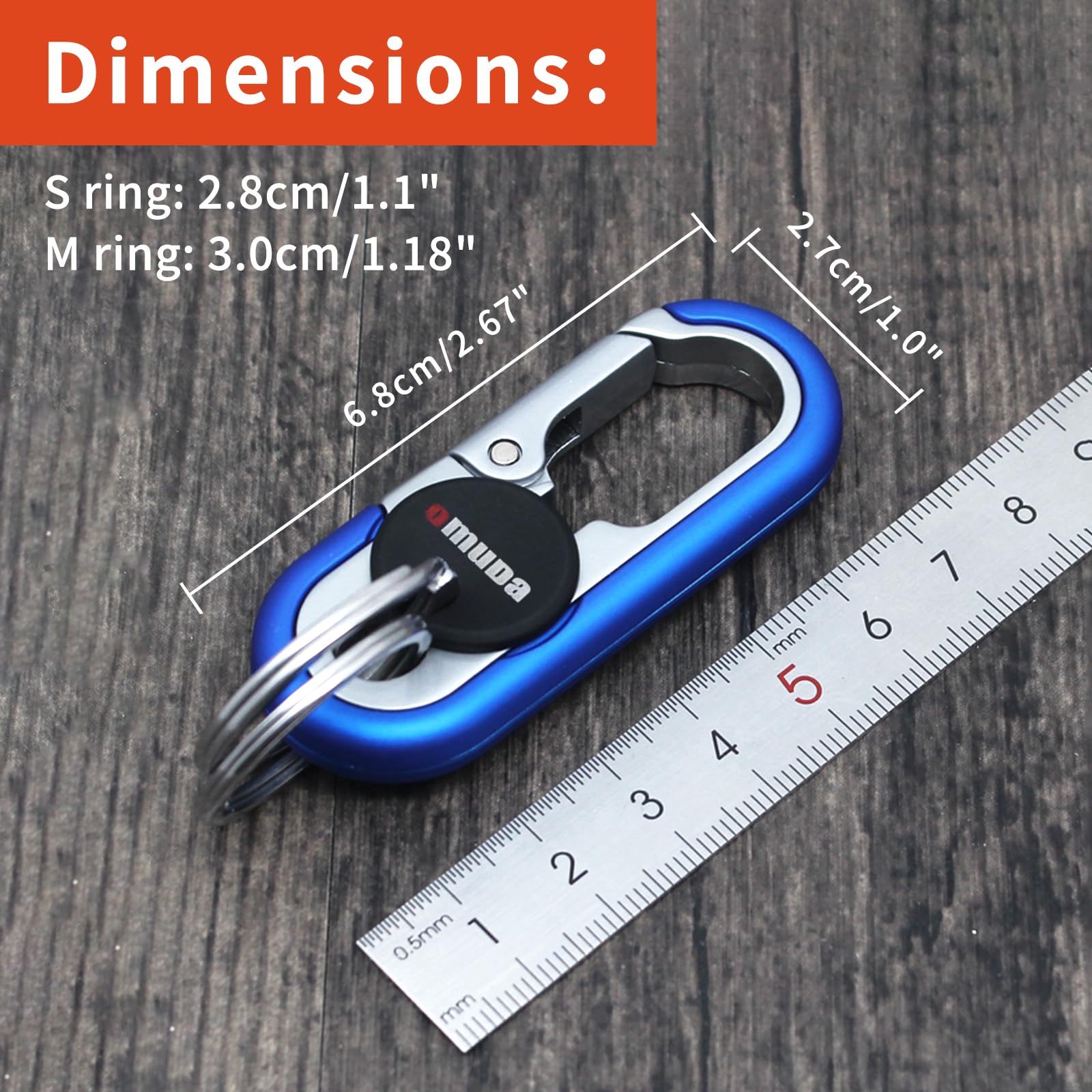 Wapsat Key Chains Men, 2024 Car Key Chain For Men, Anti-Loss Keychain With Double Keyrings, Quick Release Key Chain (1Pc,Orange)