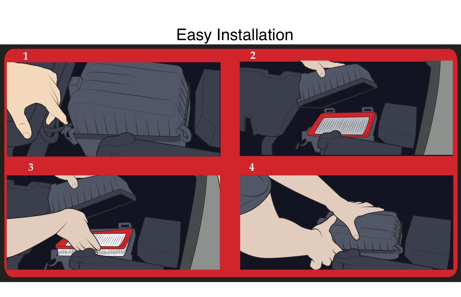 Epauto Gp258 (Ca11258 / 17220-R5A-A00) Replacement For Honda Rigid Panel Engine Air Filter For Cr-V (2012-2014)