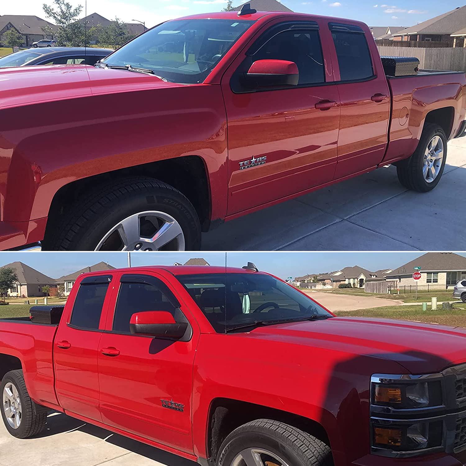 Window Visors Rain Guards Side Wind Deflectors For Chevy Silverado/Gmc Sierra 1500 2500Hd 3500Hd Double/Extended Cab 2014-2018,