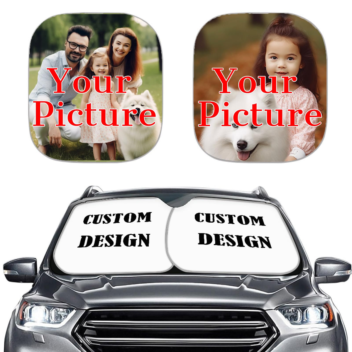 Huisefor Human Skeleton Windshield Sunshade Auto Front Sunshade Sun Visor, Pack Of 2, Personality Protective Shades For Car Truc
