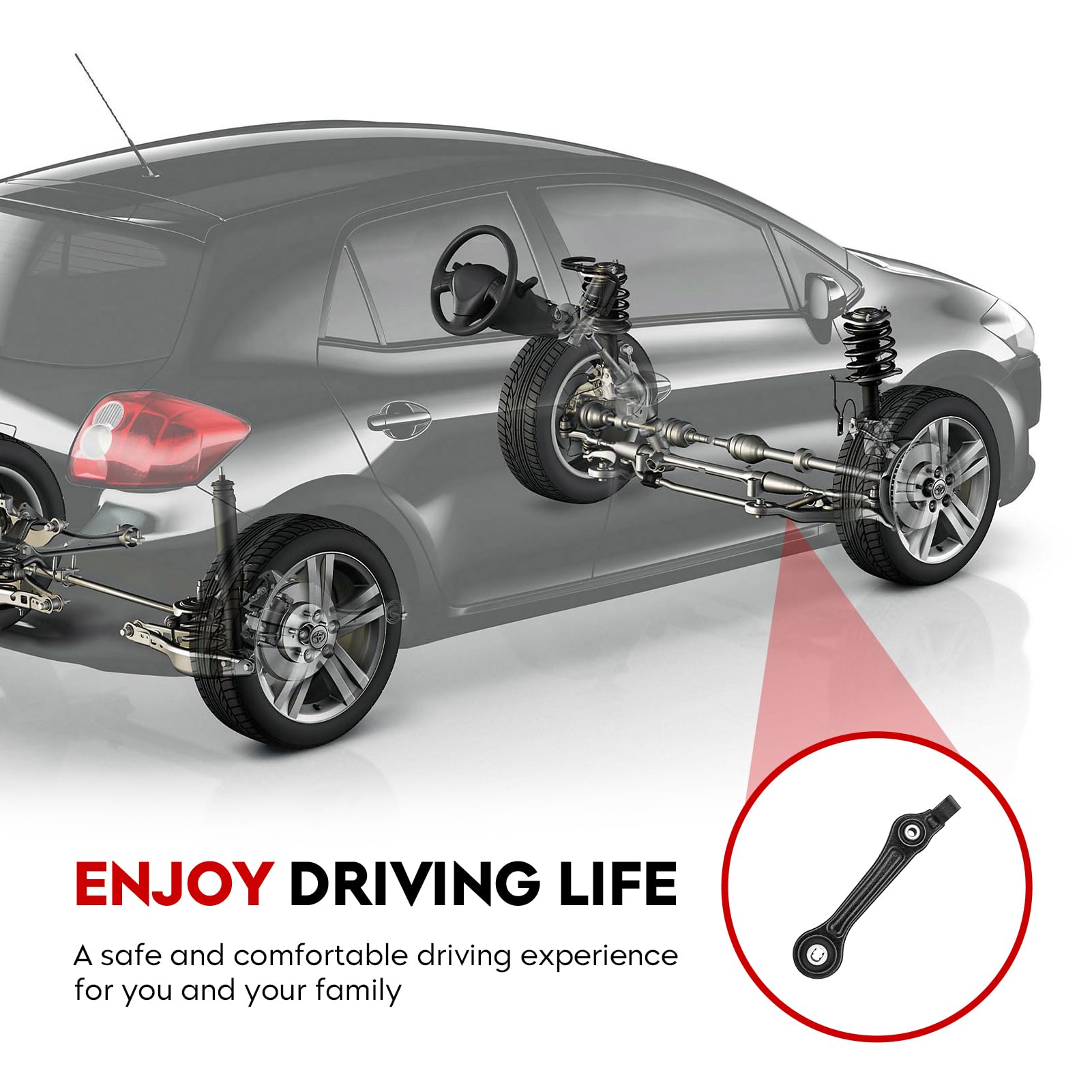 RWD Front Lower Forward & Rearward Control Arms Assembly Fit for Chrysler 300(RWD) 2005-2010 Charger (RWD) 2006-2010 Dodge Magnu