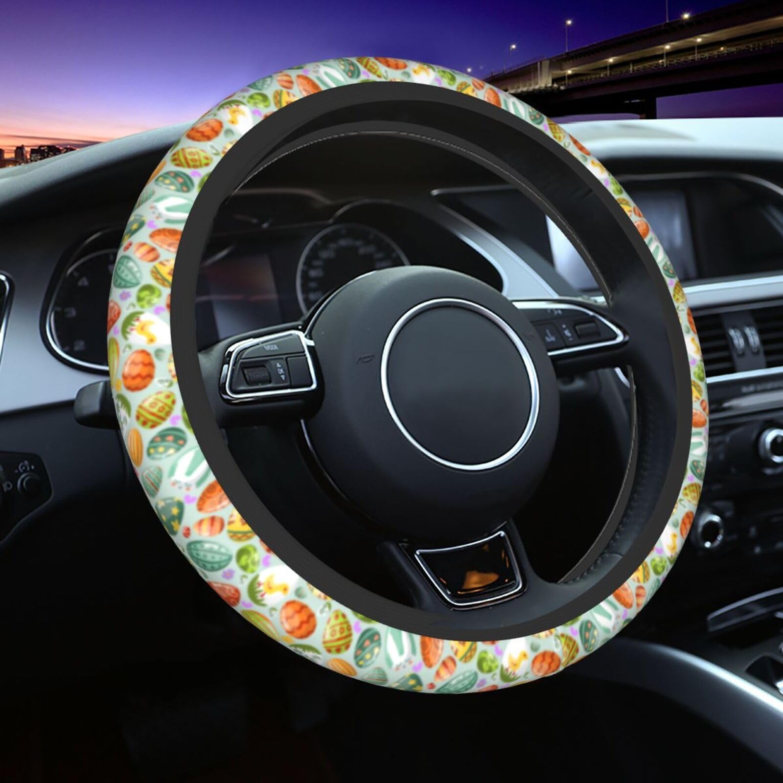 Easter Steering Wheel Covers Non Slip Neoprene Steering Wheel Protector Cover Universal 15 Inch For Men Women