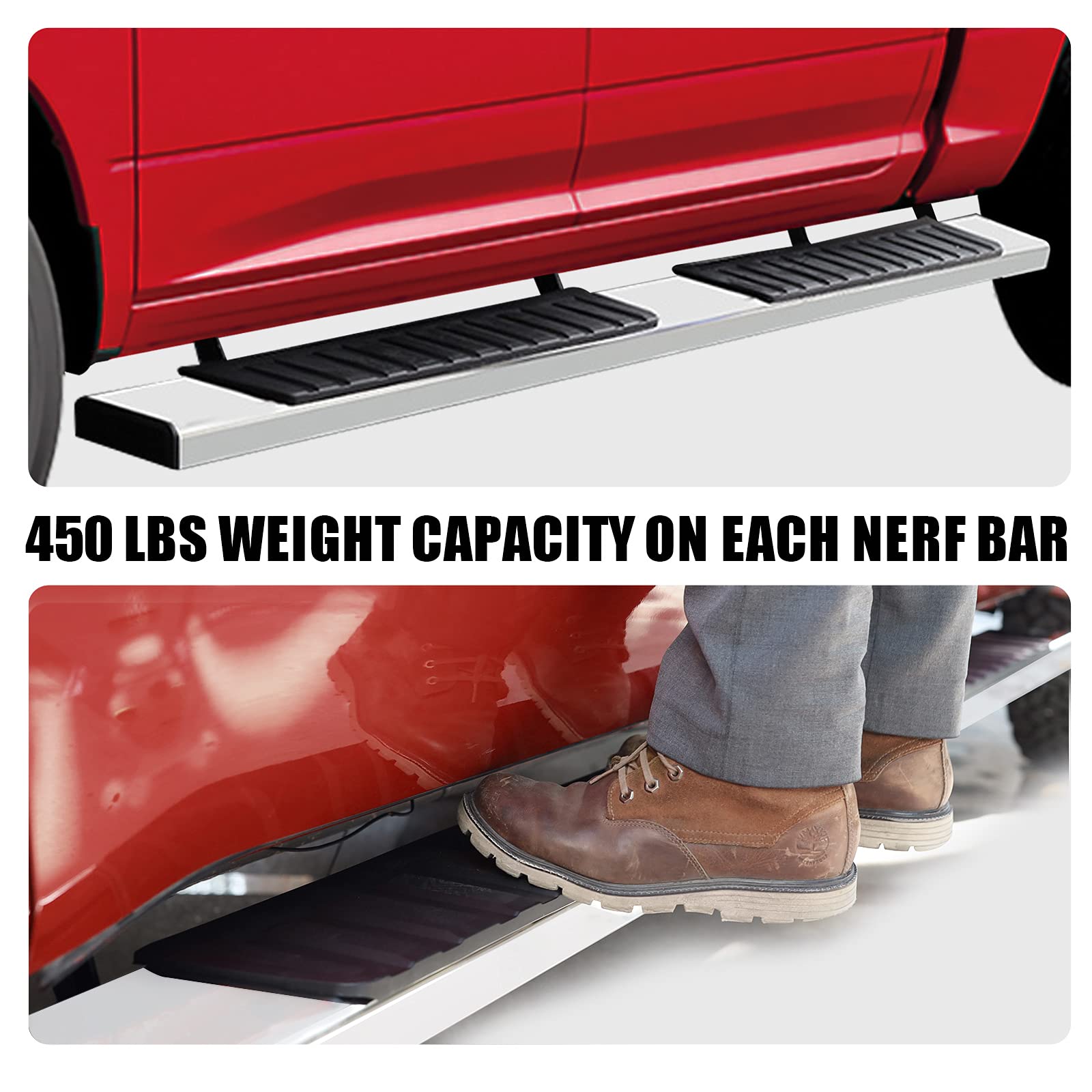 Comnova 6 Inches Running Boards For 2009-2018 Dodge Ram 1500 Quad Cab(Including 2019-2023 Classic)/10-23 Ram 2500/3500, Running Boards & Steps For A Dodge Ram 1500
