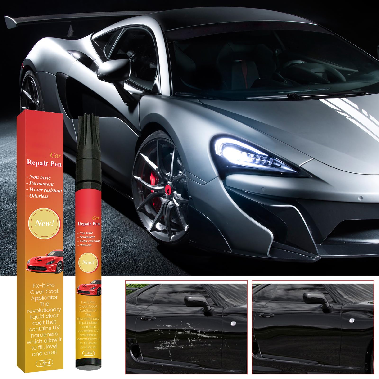 All Cars Magic Pen For Car Scratches, Magic Car Scratch Removal Pen, Allcarsfix Magic Pen, Weatherproof Touch Up Paint Pen, Car