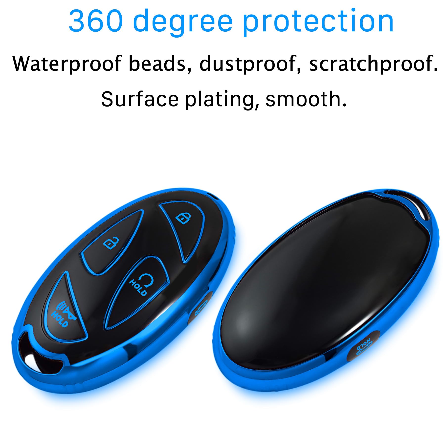 Kirsnda For Hyundai Key Fob Cover With Keychain, Tpu Protection Case Compatible With Ioniq 6, Grandeur Gn7, Kona 2023, 2024 Smar