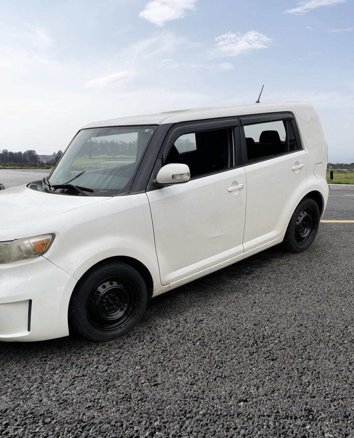 Window Visor Deflector Compatible with 2008-2015 Scion Xb, Slim Tinted Acrylic Resistant Shield Cover Wind Sun Rain Guard by IKO