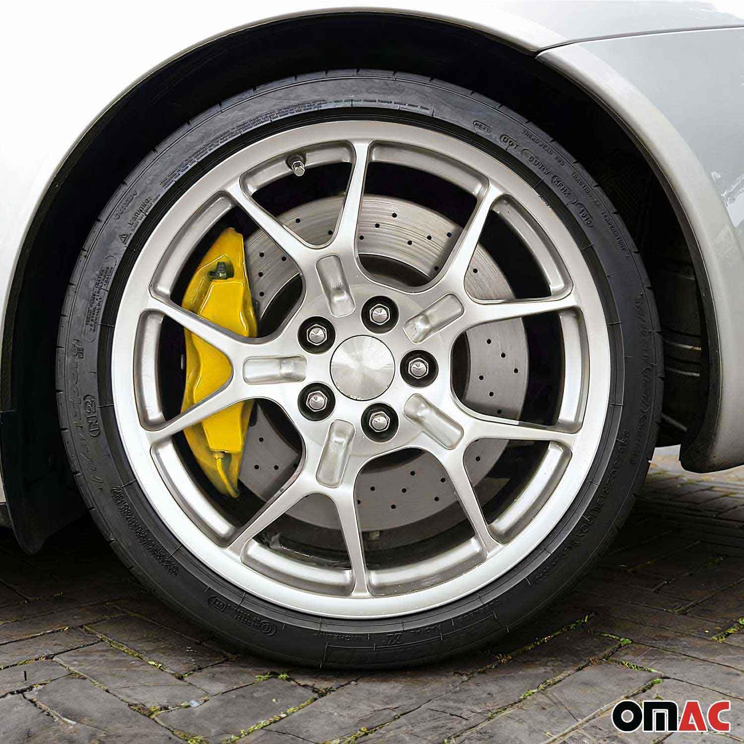 Omac High Temperature Brake Caliper Paint System Kit, Heat Resistant Coating, Epoxy Paint Based System, California Yellow (Gloss