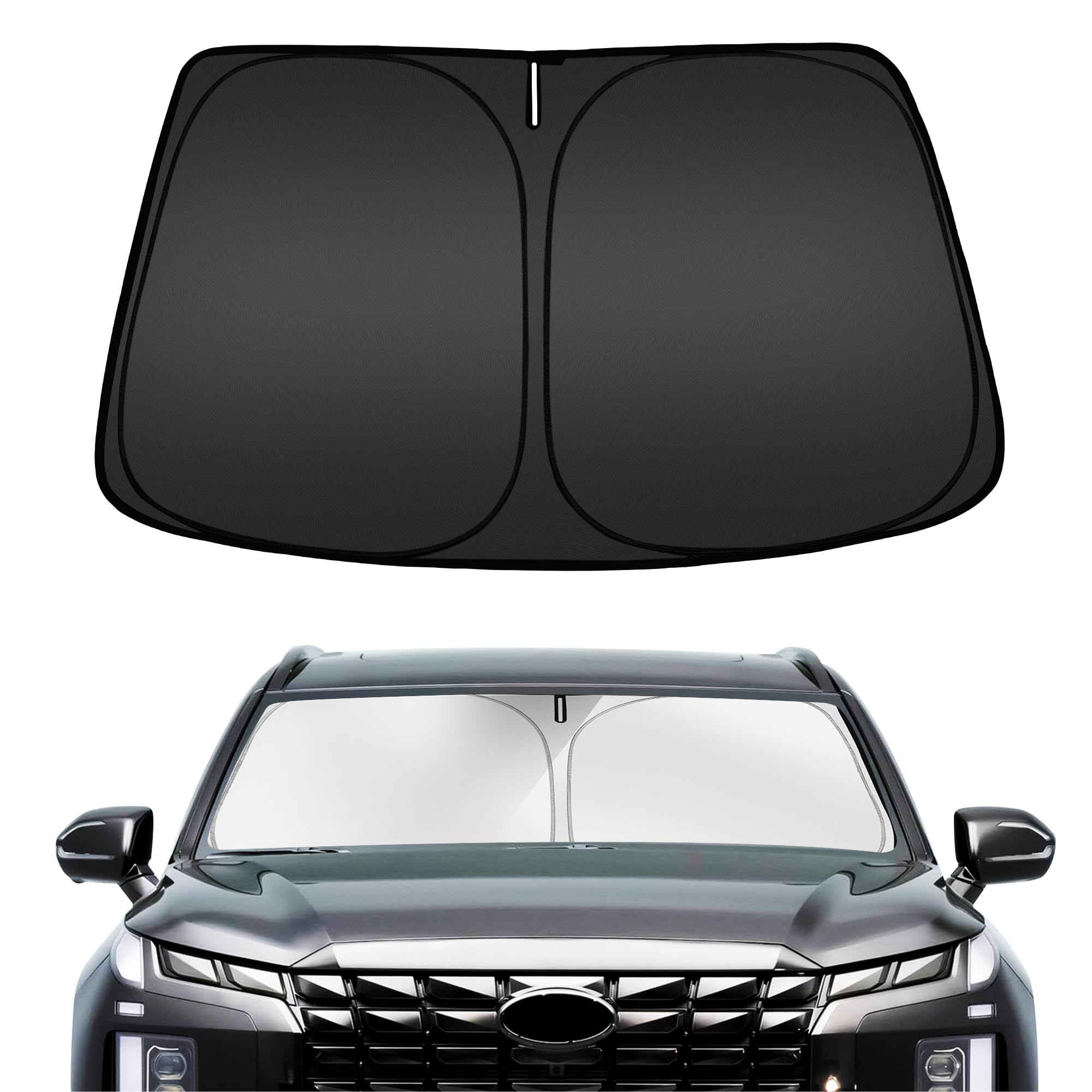 Arismotor Windshield Sun Shade For Hyun-Dai Palisade 2020-2025, Custom Fit Foldable Front Window Sunshade Sun Visor Protector, B