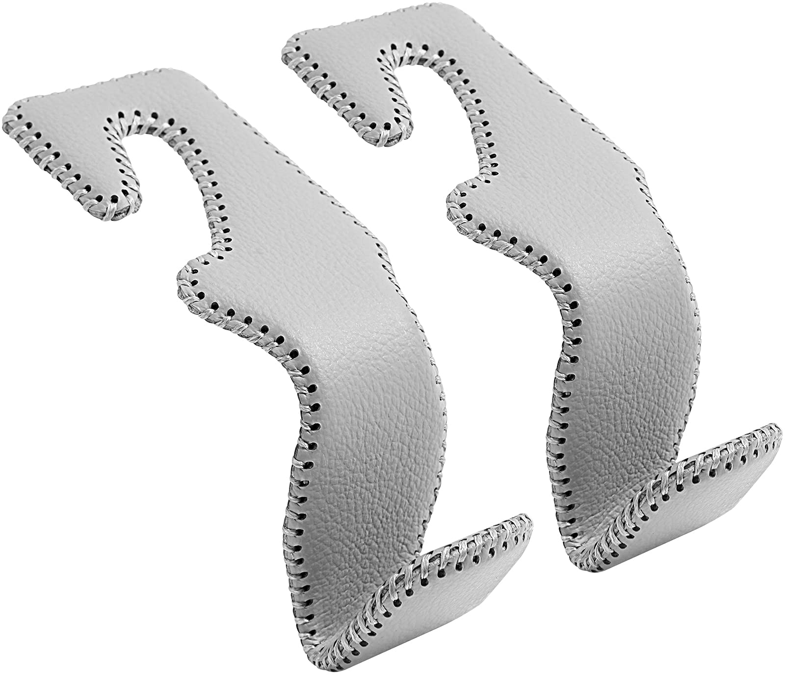 Tisohugo Car Seat Hooks, Cars Backseat Headrest Hangers Genuine Leather Stylish Vehicle Organizer Holders For Purse Clothes Hat