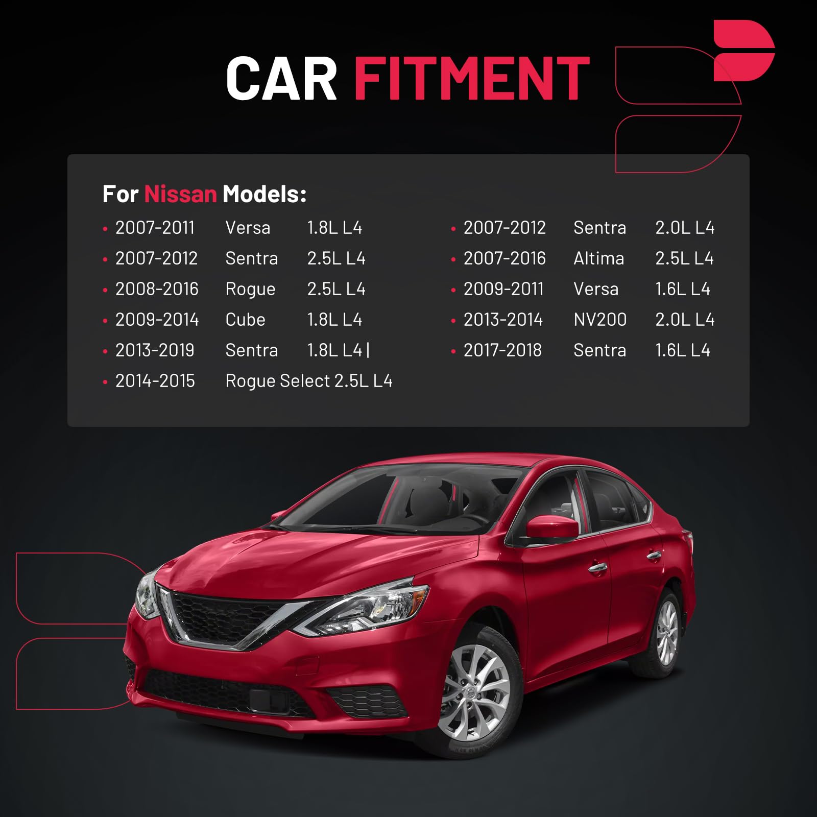 Bdfhyk 4Pcs Ignition Coils Pack Compatible With Altima Cube Sentra Rogue Select Nv200 Pathfinder 1.8L 2.0L 2.5L Compatible With Fx50 M56 Qx60 2.5L 5.0L 5.6L C1696 Uf549 5C1753