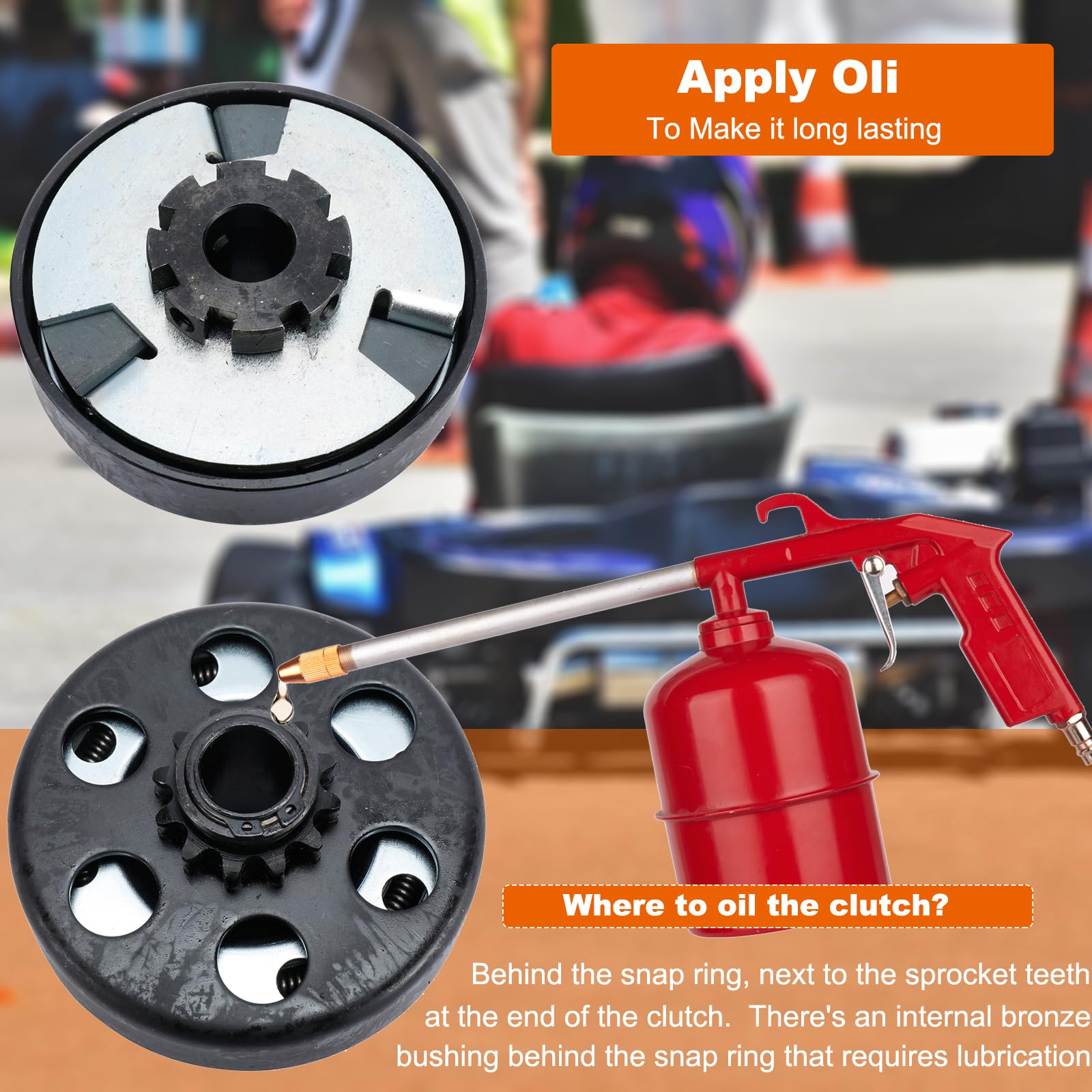 Toolly Go Kart Clutch 3/4 Bore 12T With #35 Chain, Centrifugal Clutch Compatible With Go Kart Minibike Honda Engines 3/16 Key Way