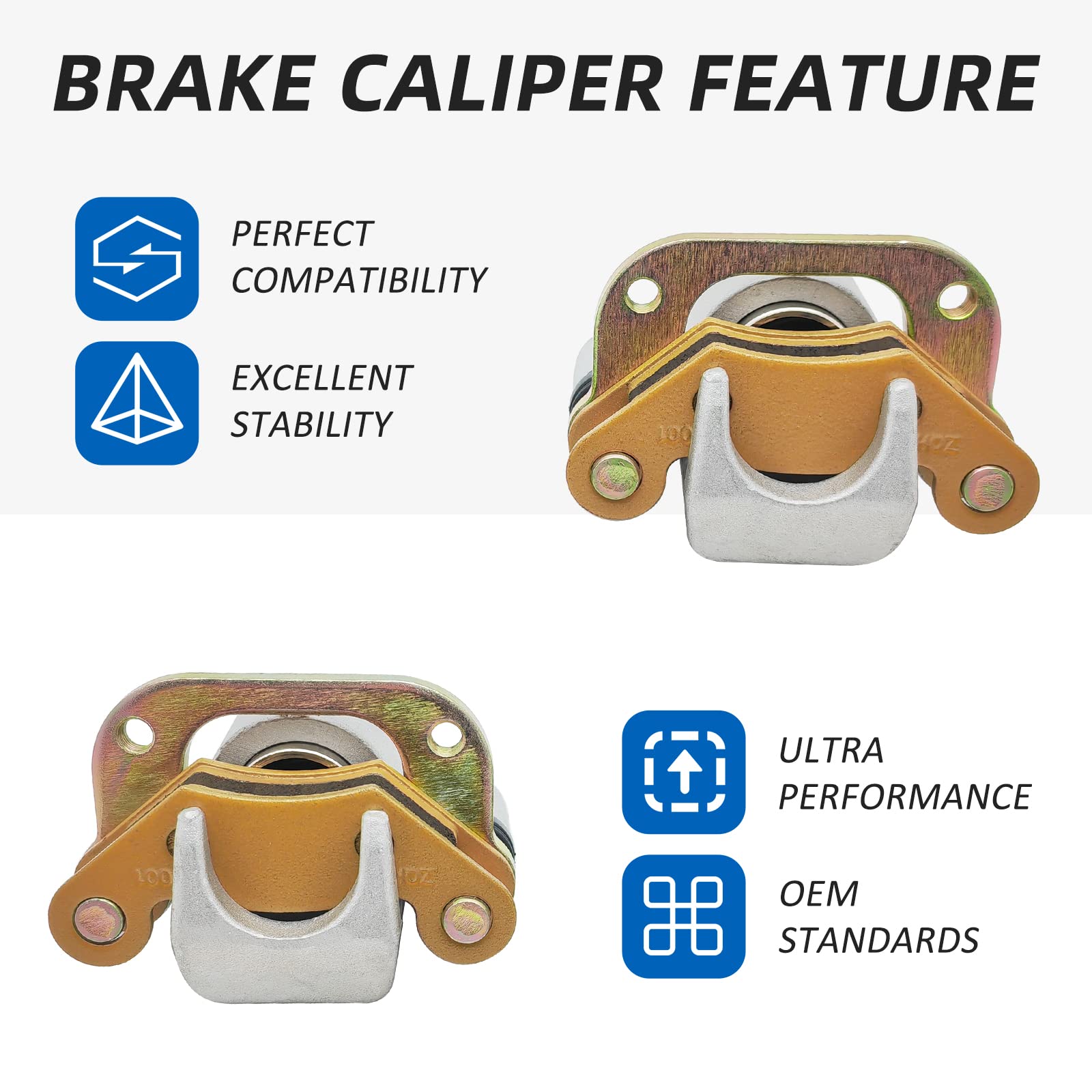 Front Left Right Brake Caliper Assembly For Polaris Sportsman 335 Big Boss 300 6X6 250 Magnum 425 2X4 Scrambler 400 500 Sport 40