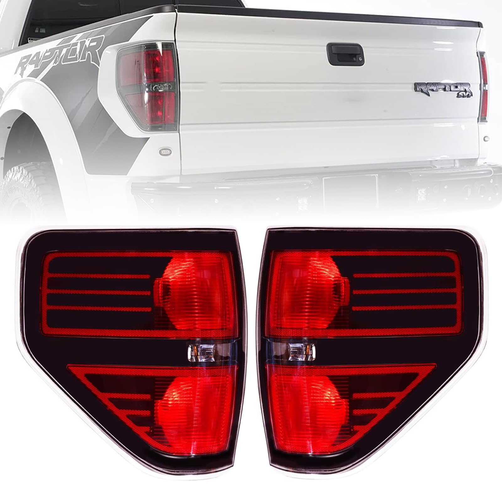 Boine Tail Light Compatible With 2009 2010 2011 2012 2013 2014 Ford F150 F-150 Left Driver And Passenger Side Rear Light Housing