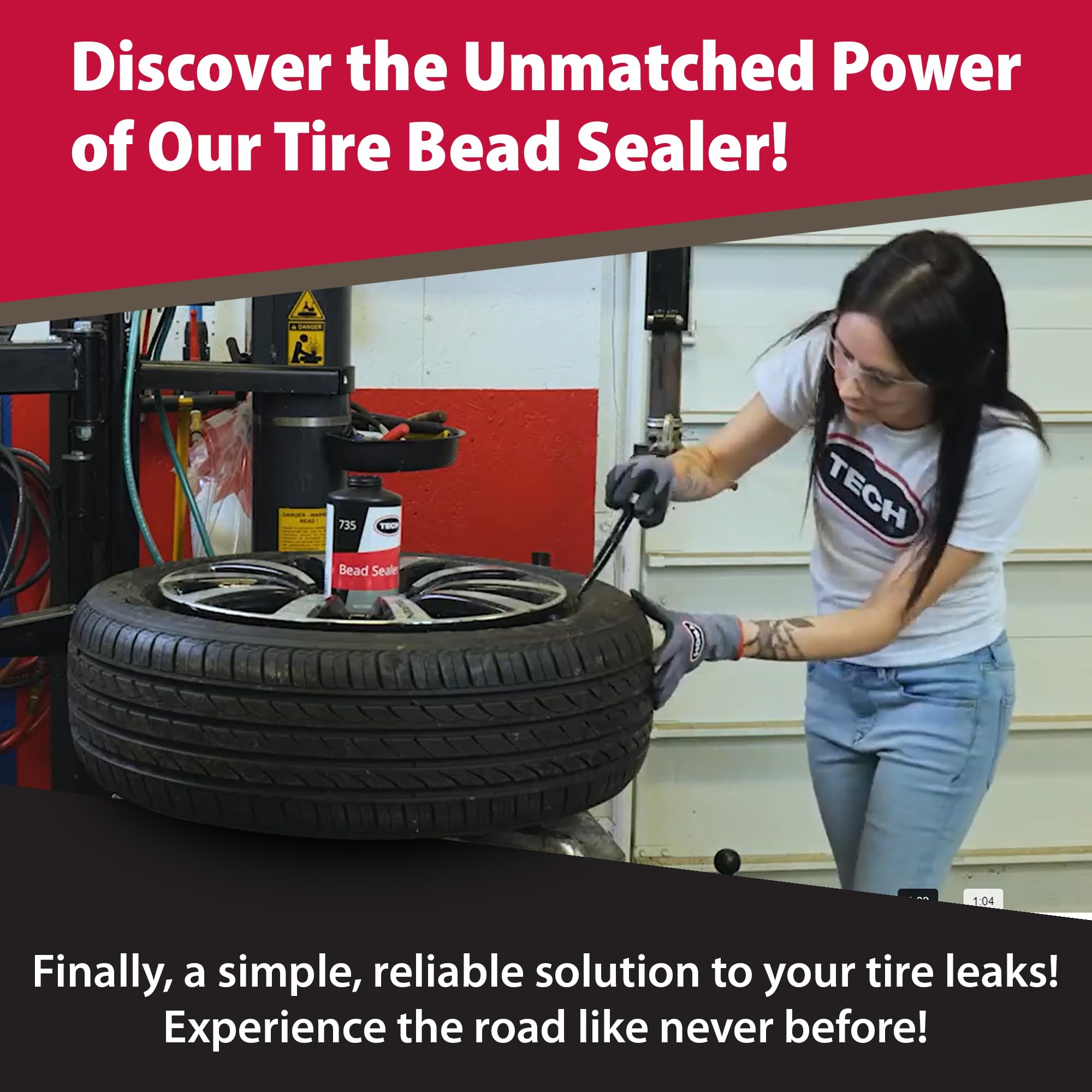 Tech Natural Rubber Sealer - Stops Leaks Between Rim And Edge, Fills Gaps For Old Or New Wheels, Compatible With Tubeless Sealan