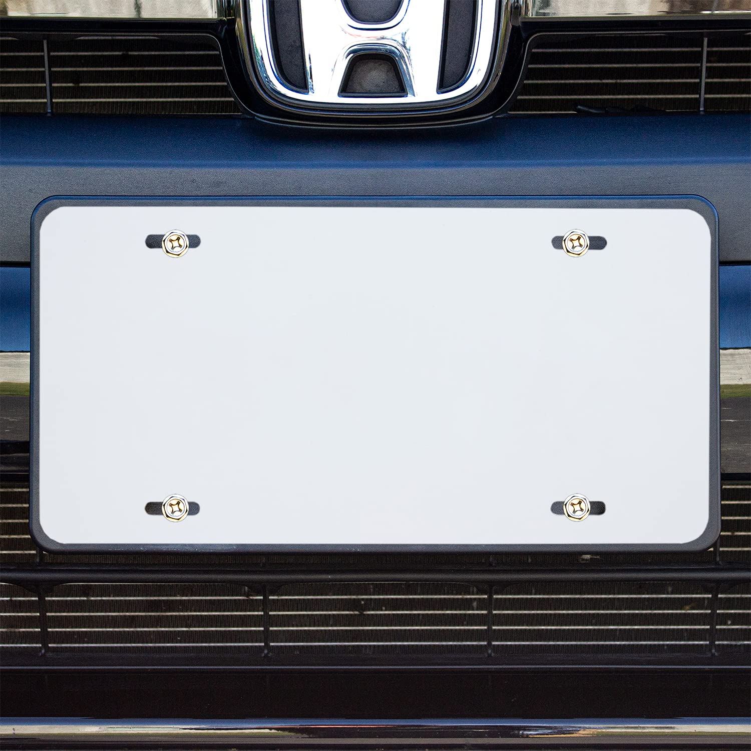 Custom License Plate For Front Of Car - Personalized Car Tags - 6” X 12” Universal Fit (White)