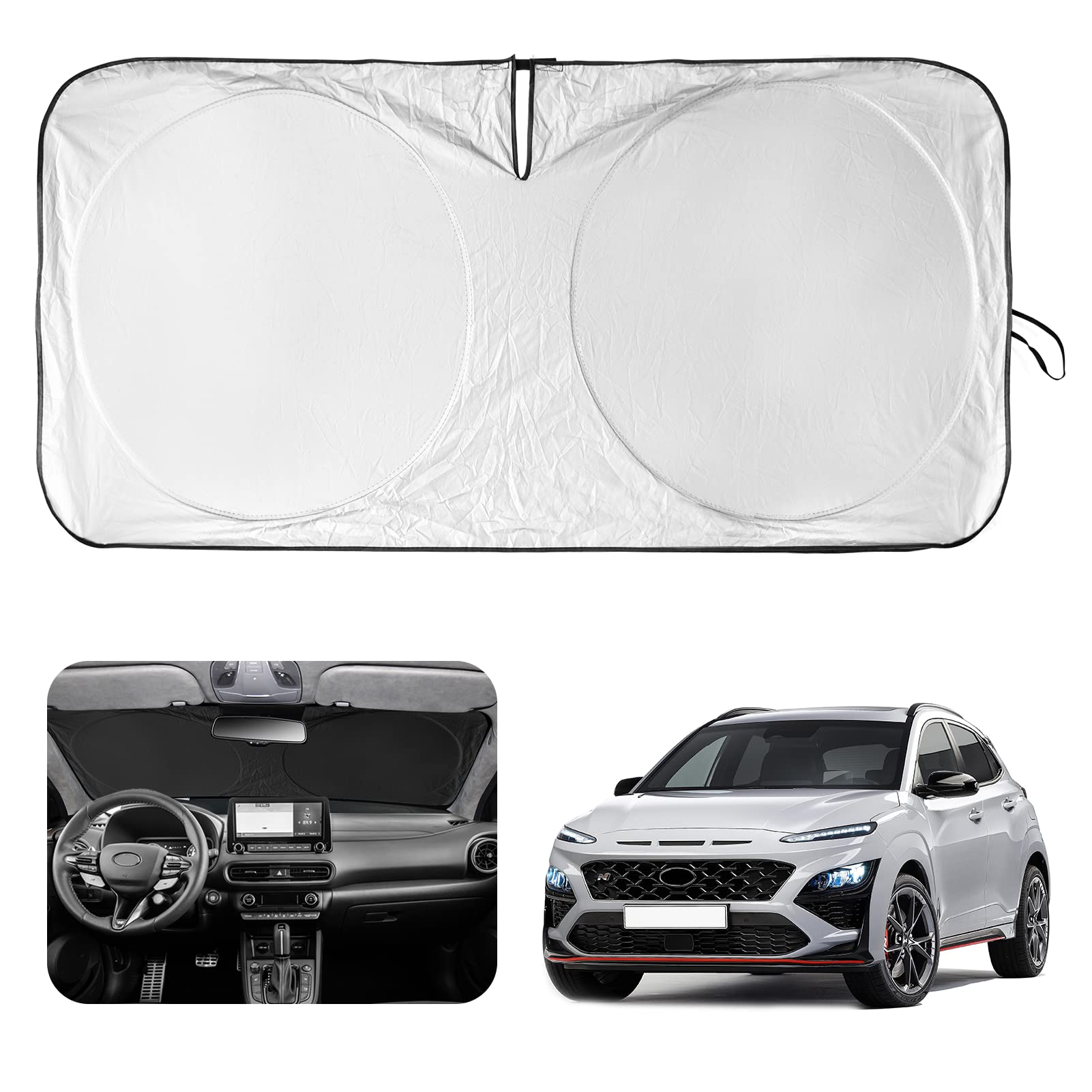 For Kona 2024 Windshield Sun Shades Sunshade Window For Hyundai Kona 2017-2023 Windshield Cover For Palisade Sonata G80/90 Azera