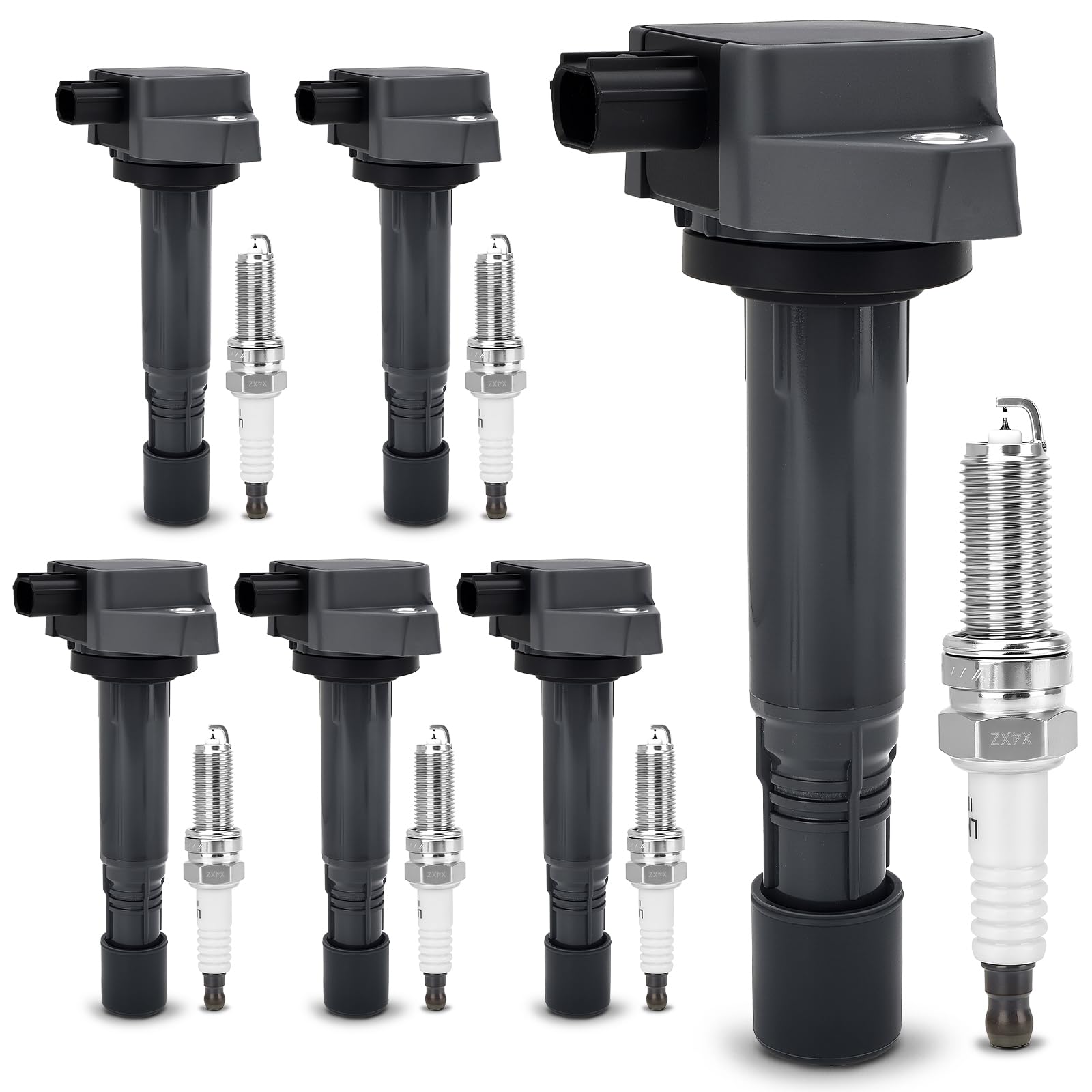 Uf624 Ignition Coil & 97390 Double Iridium Spark Plug For Acura 10-13 Mdx,13-15 Rdx,10-13 Zdx/Honda 09-15 Pilot,09-14 Ridgeline