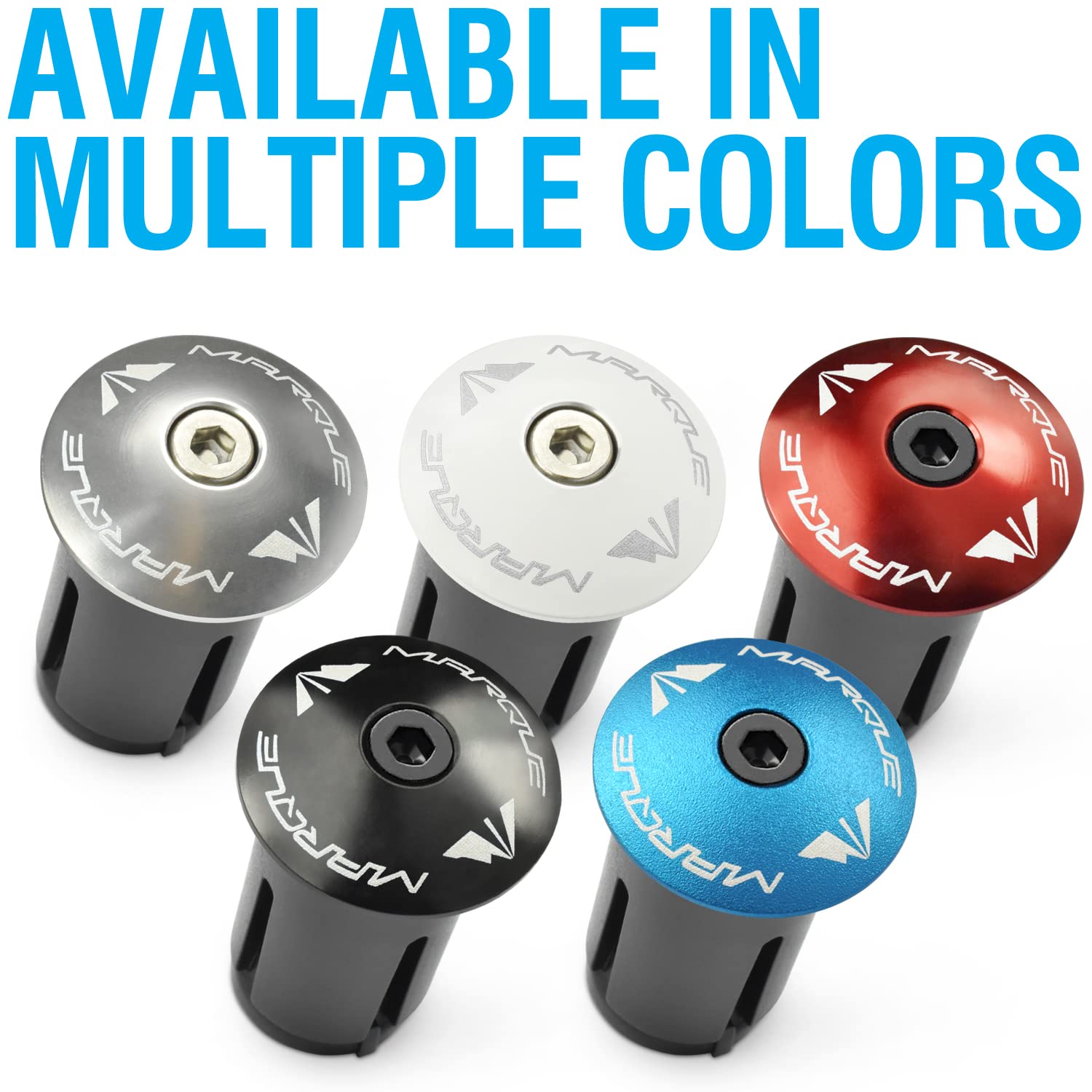 Marque Alloy Enz Handle Bar End Plugs - 2Pcs Per Set (Black)