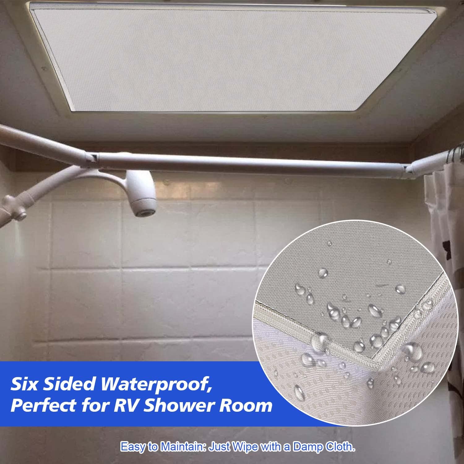 Waterproof Non Slip Rv Vent Insulator And Camper Shower Skylight Cover With Reflective Surface, Energy Savings, Fits 14"X22" Rv Vents