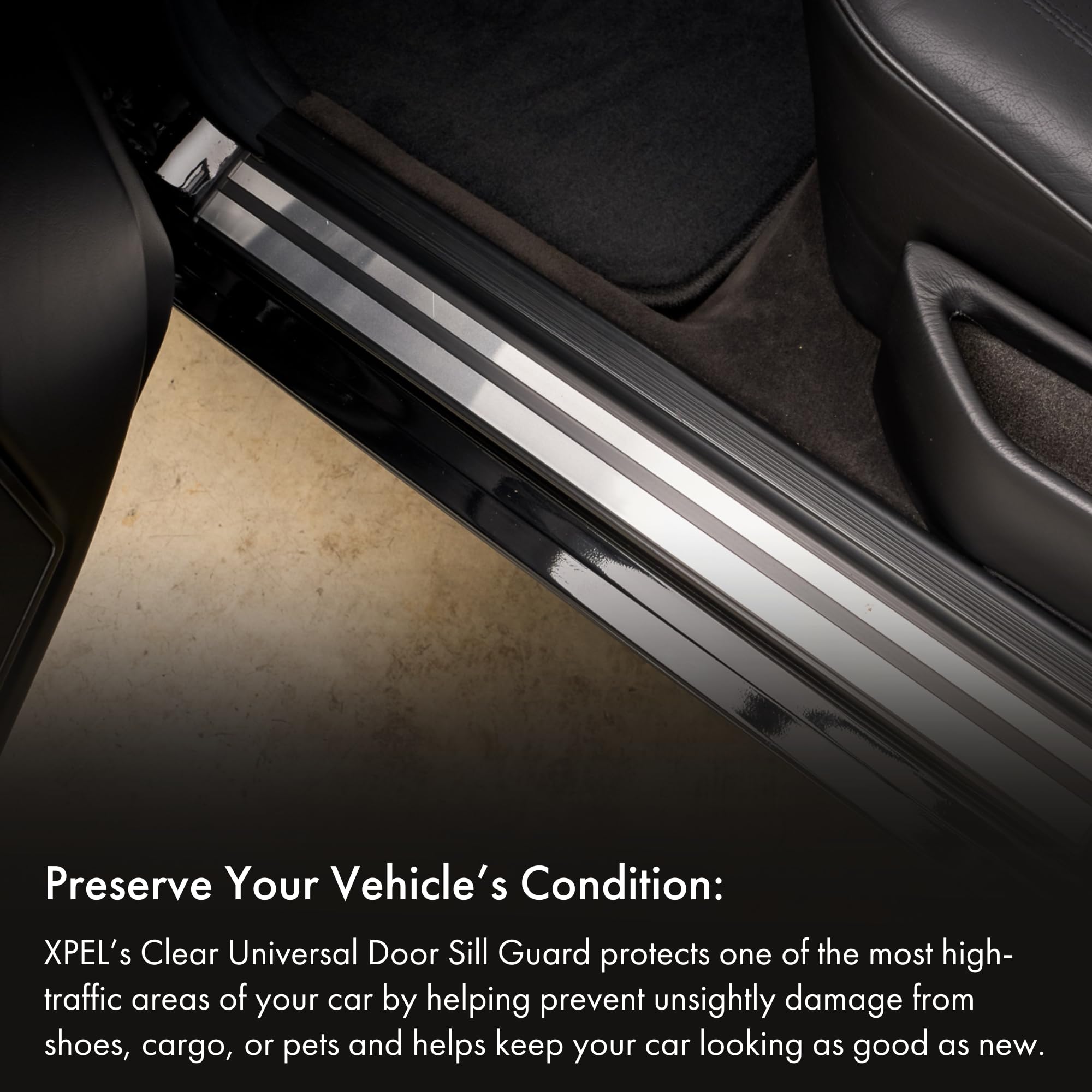 Xpel Clear Universal Door Sill Guard, 60'' X 2.75'' - Car Or Truck Door Interior Protection Film Kit For Door Sills Against High