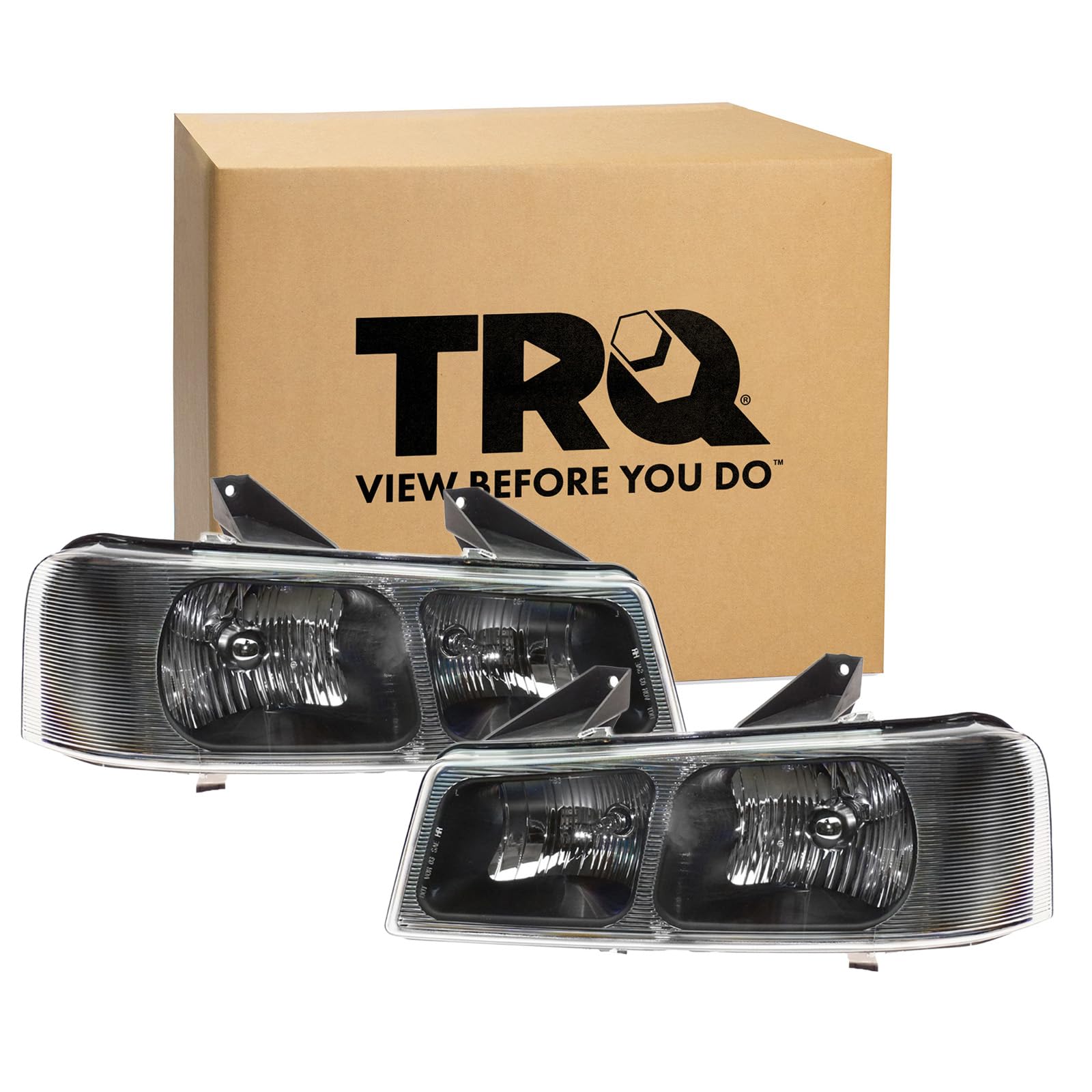 Trq Driver & Passenger Side Headlight Assembly Set Headlights Driver & Passenger Side Compatible With Chevrolet Gmc Gm2502233 Gm