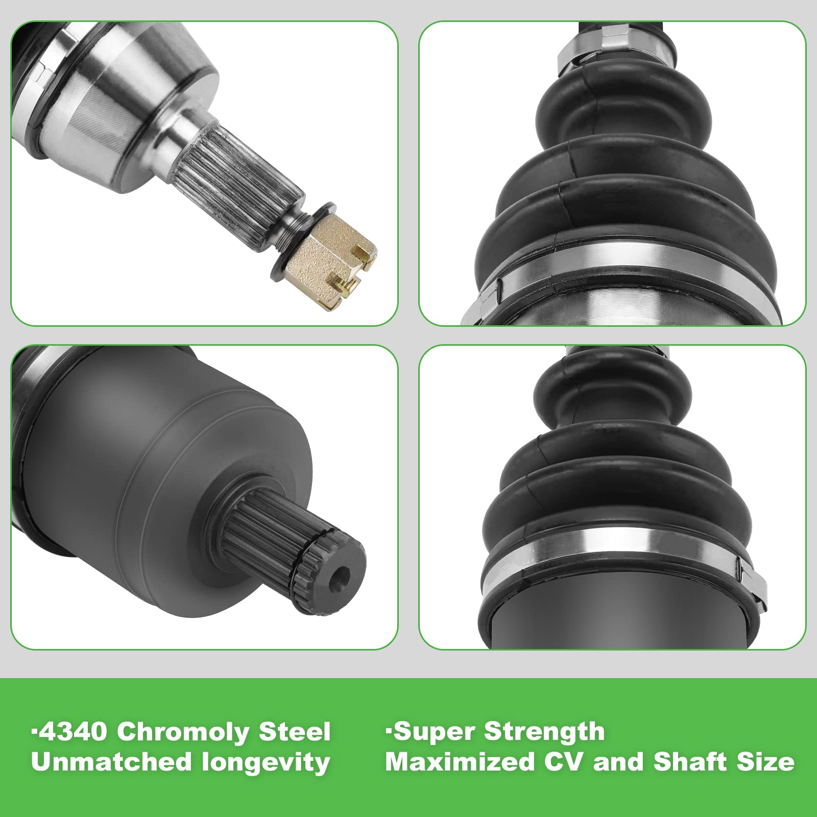 Front Left Right CV Axle Shaft for Polaris Ranger 1000 900 900-6 570 EPS Premium Crew Full-Size XP High Lifter Hunter Trail Edit